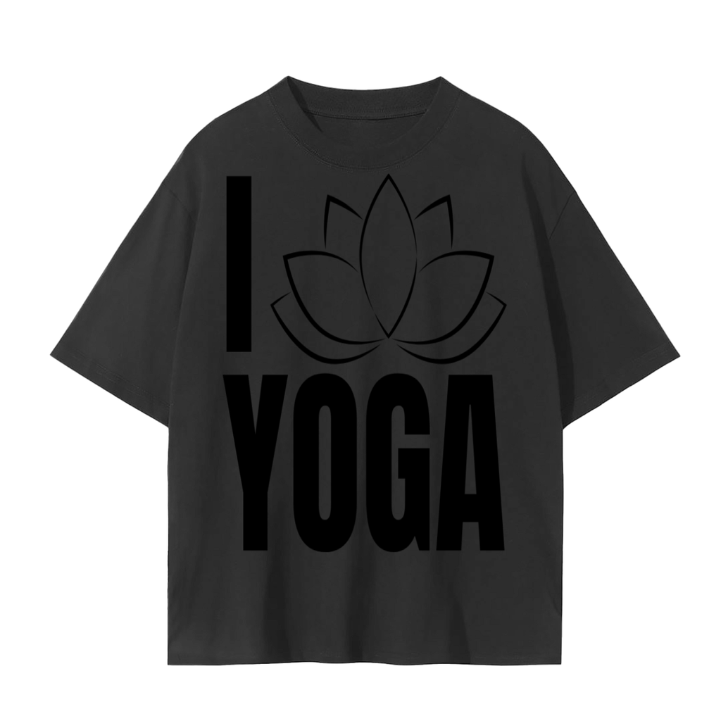 I Love Yoga Lotus T-Shirt | Mindful Flow Cotton Tee