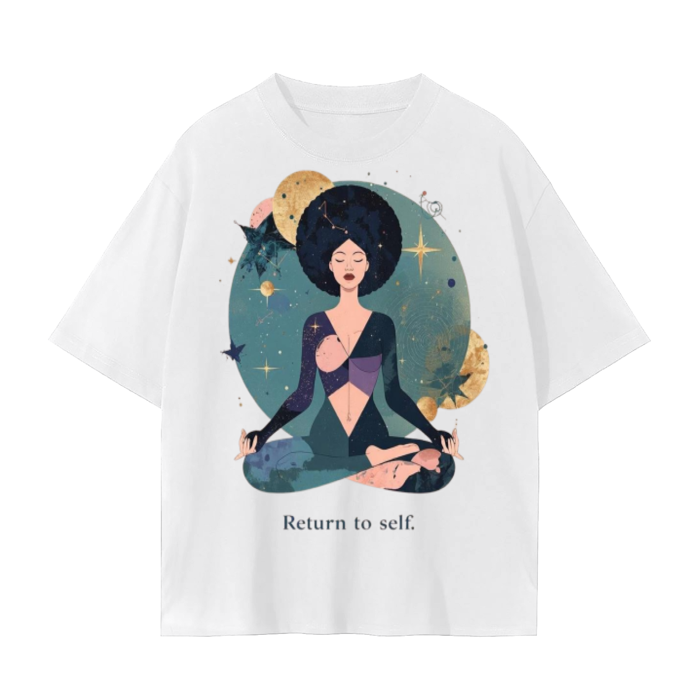 Return to Self Meditation Women T-Shirt | Soft Cotton Mindfulness Tee