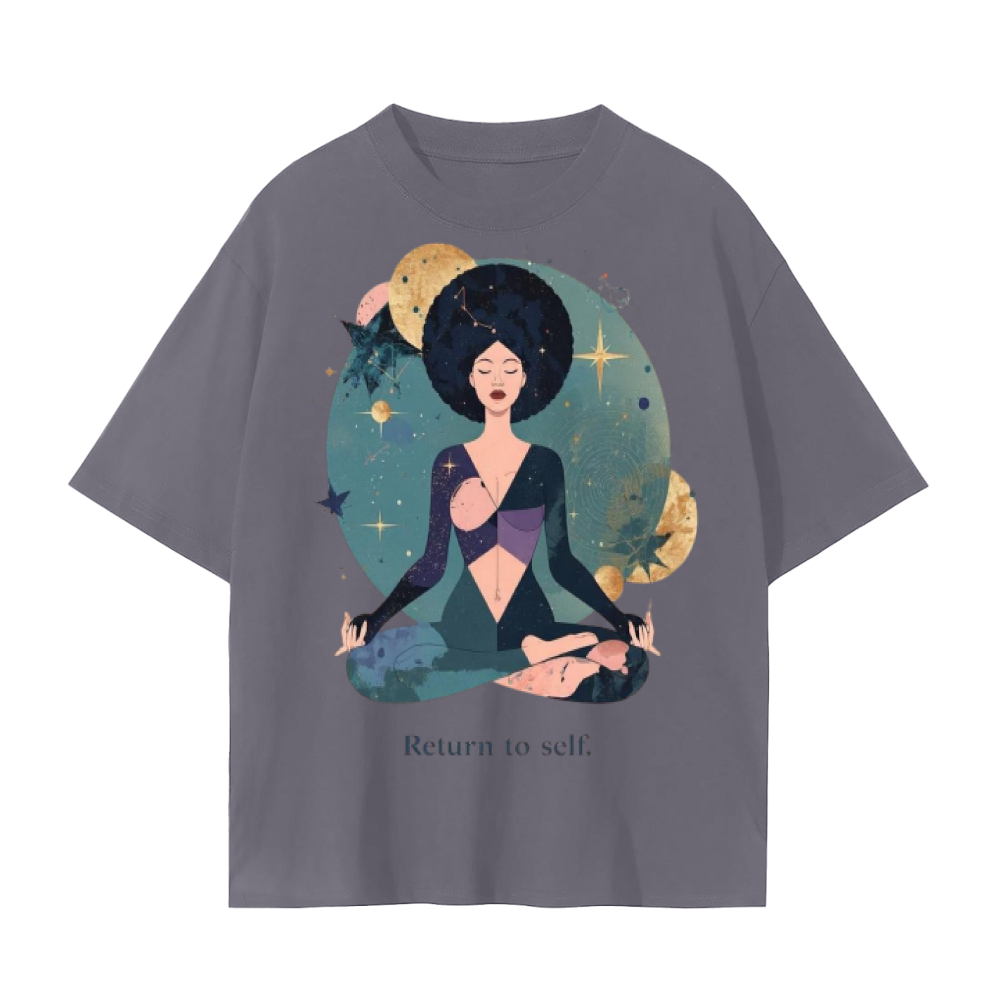 Return to Self Meditation Women T-Shirt | Soft Cotton Mindfulness Tee