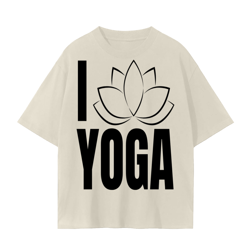 I Love Yoga Lotus T-Shirt | Mindful Flow Cotton Tee