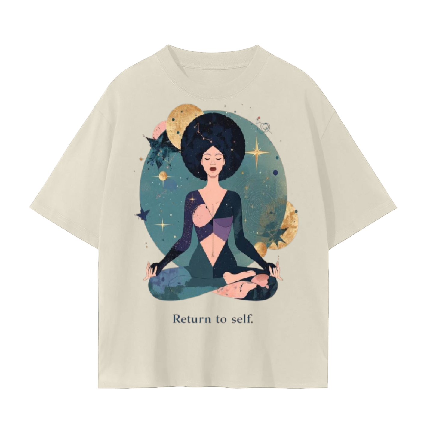 Return to Self Meditation Women T-Shirt | Soft Cotton Mindfulness Tee