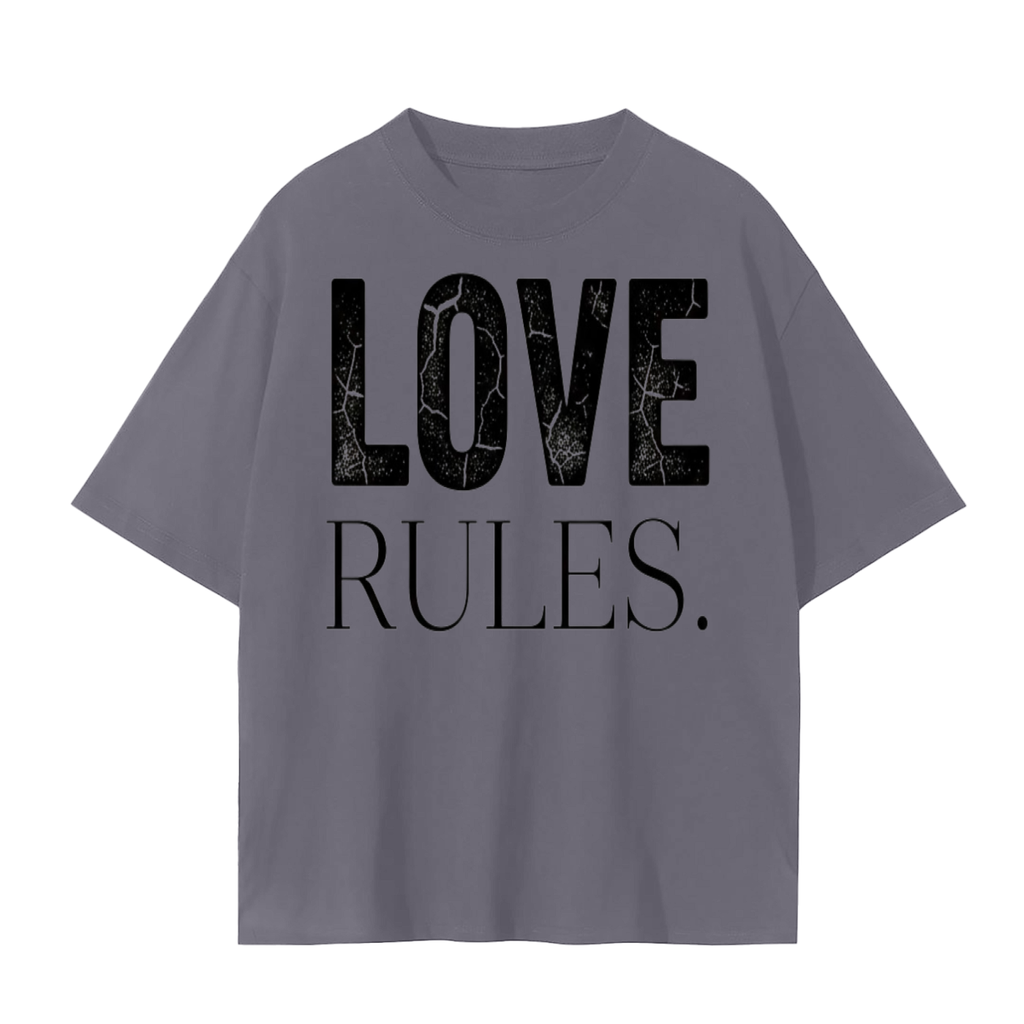 Love Rules T-Shirt | Soul Fitted Brands | Heart-Centered Statement Tee