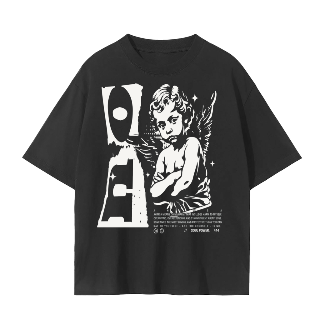 Sacred Boundaries T-Shirt | Unisex Cotton Tee | Angel Protection, Ahimsa & Mindful Living Top