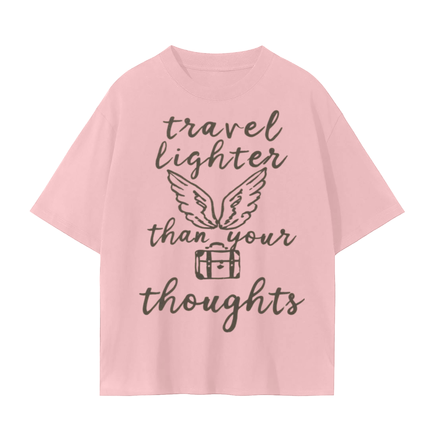 Travel Lighter Than Your Thoughts T-Shirt | Mindfulness Travel Yoga Cotton Tee