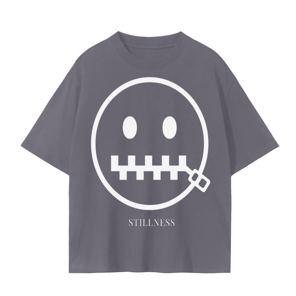 Quiet. Shut Mouth. Stillness. T-Shirt | Minimal Mindfulness Cotton Tee