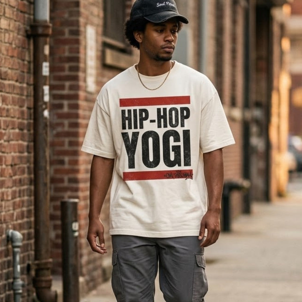 Hip Hop Yogi T-Shirt | Soul Fitted Brands  |Urban Mindfulness Streetwear | Black Words