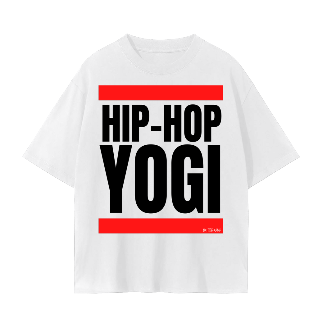 Hip Hop Yogi T-Shirt | Unisex Cotton Tee | Streetwear Yoga & Casual Top | Black Letters