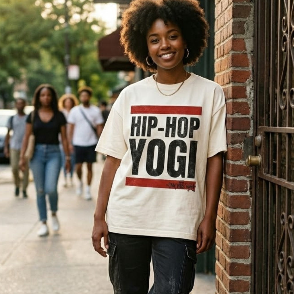 Hip Hop Yogi T-Shirt | Soul Fitted Brands  |Urban Mindfulness Streetwear | Black Words