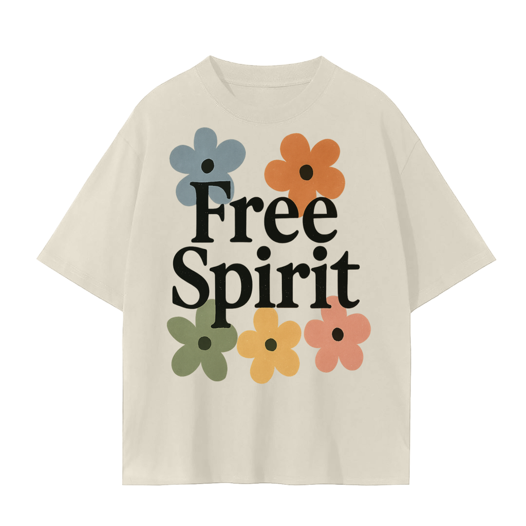Free Spirit Floral T-Shirt | Unisex Cotton Tee | Nature-Inspired & Everyday Streetwear Top