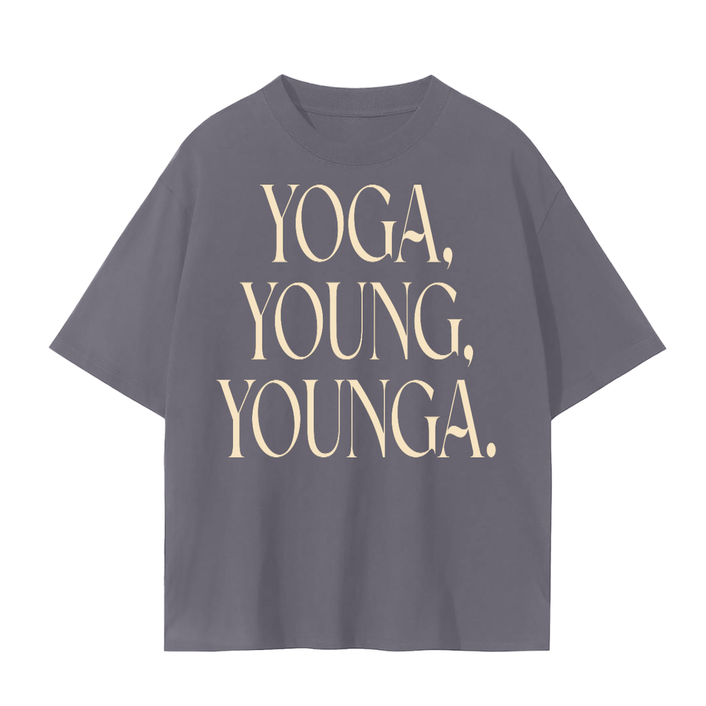 Yoga Young Younga T-Shirt | Unisex Cotton Tee | Mindful Movement & Street Style | Regular Fit RU0002