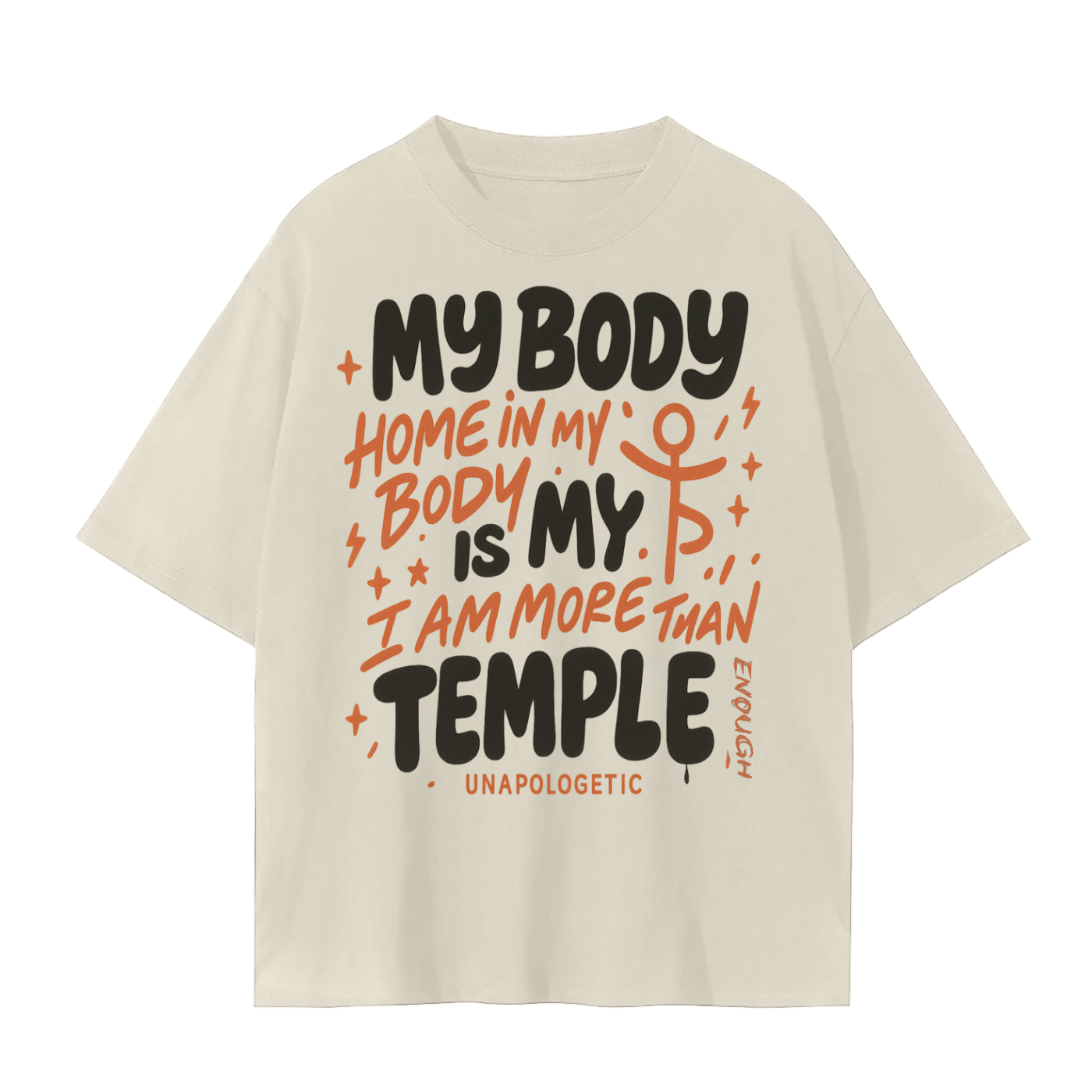 My Body Is My Temple T-Shirt | Unisex Cotton Tee | Streetwear, Casual & Mindful Living Top