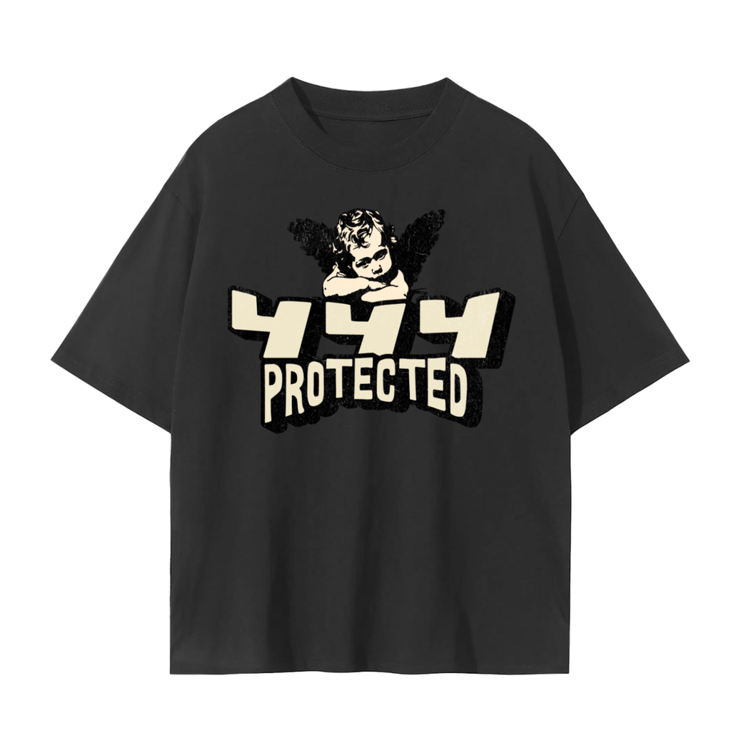 444 Protected Angel T-Shirt | Unisex Cotton Tee | Spiritual Streetwear & Everyday Protection Top