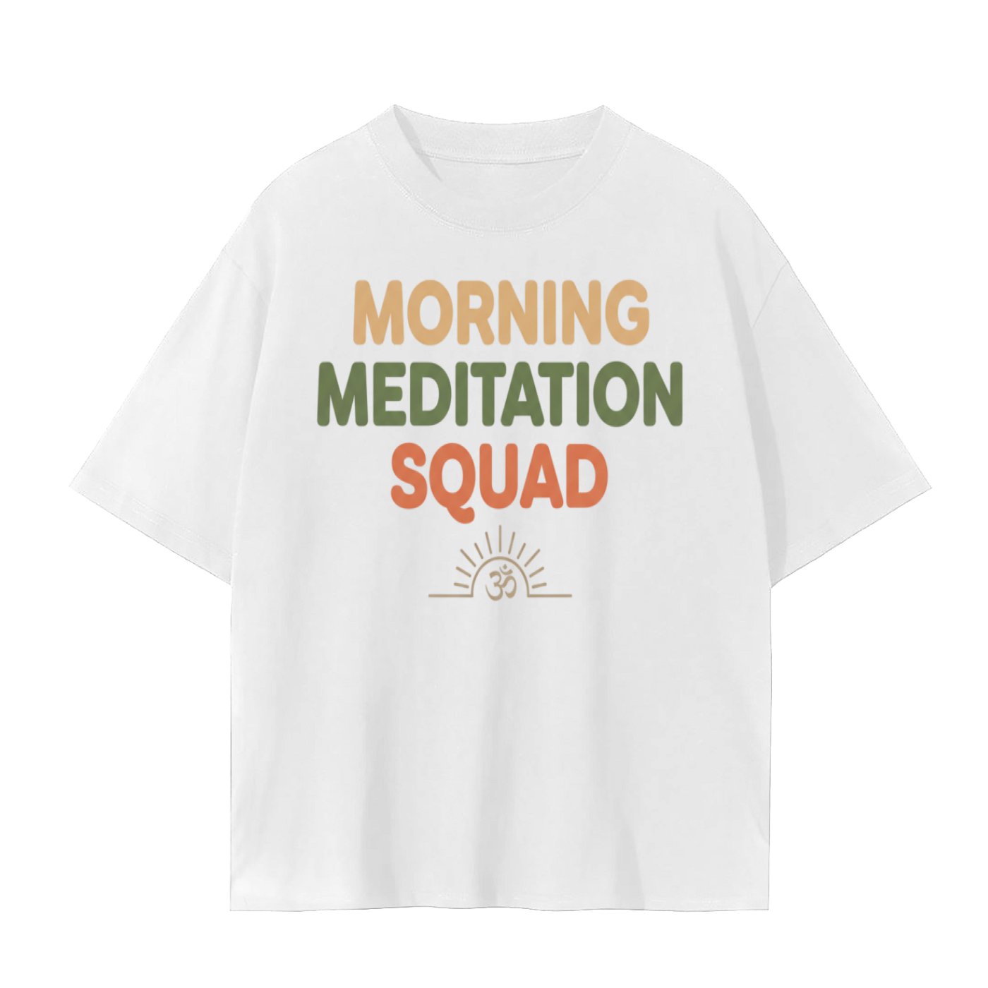 Morning Meditation Squad T-Shirt | Sunrise Yoga Cotton Tee