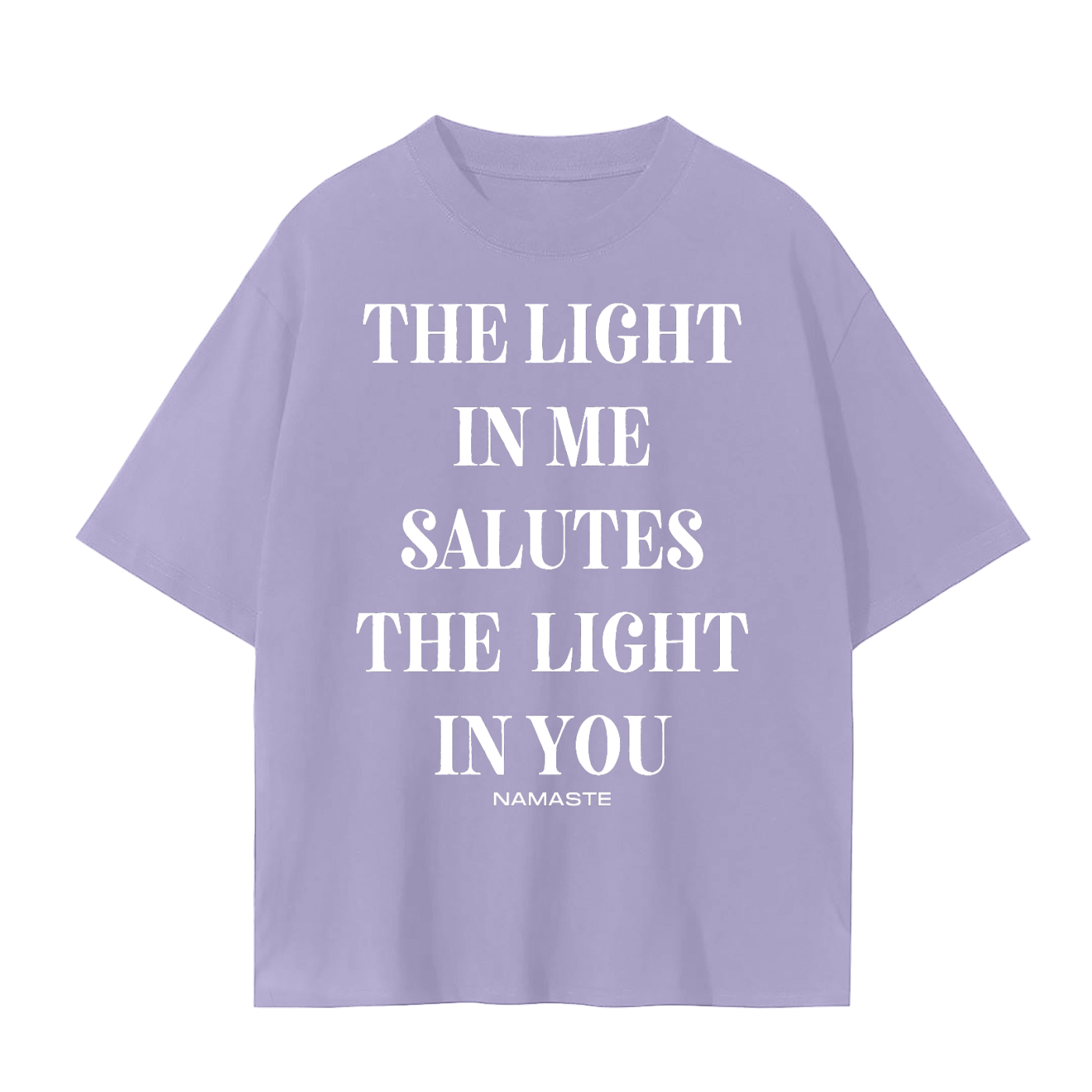 The Light In Me Salutes The Light In You T-Shirt | Namaste Yoga Cotton Tee