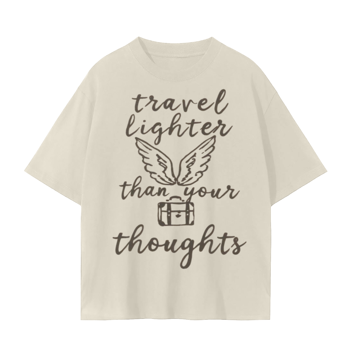 Travel Lighter Than Your Thoughts T-Shirt | Mindfulness Travel Yoga Cotton Tee