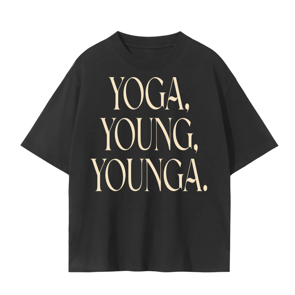 Yoga Young Younga T-Shirt | Unisex Cotton Tee | Mindful Movement & Street Style | Regular Fit RU0002