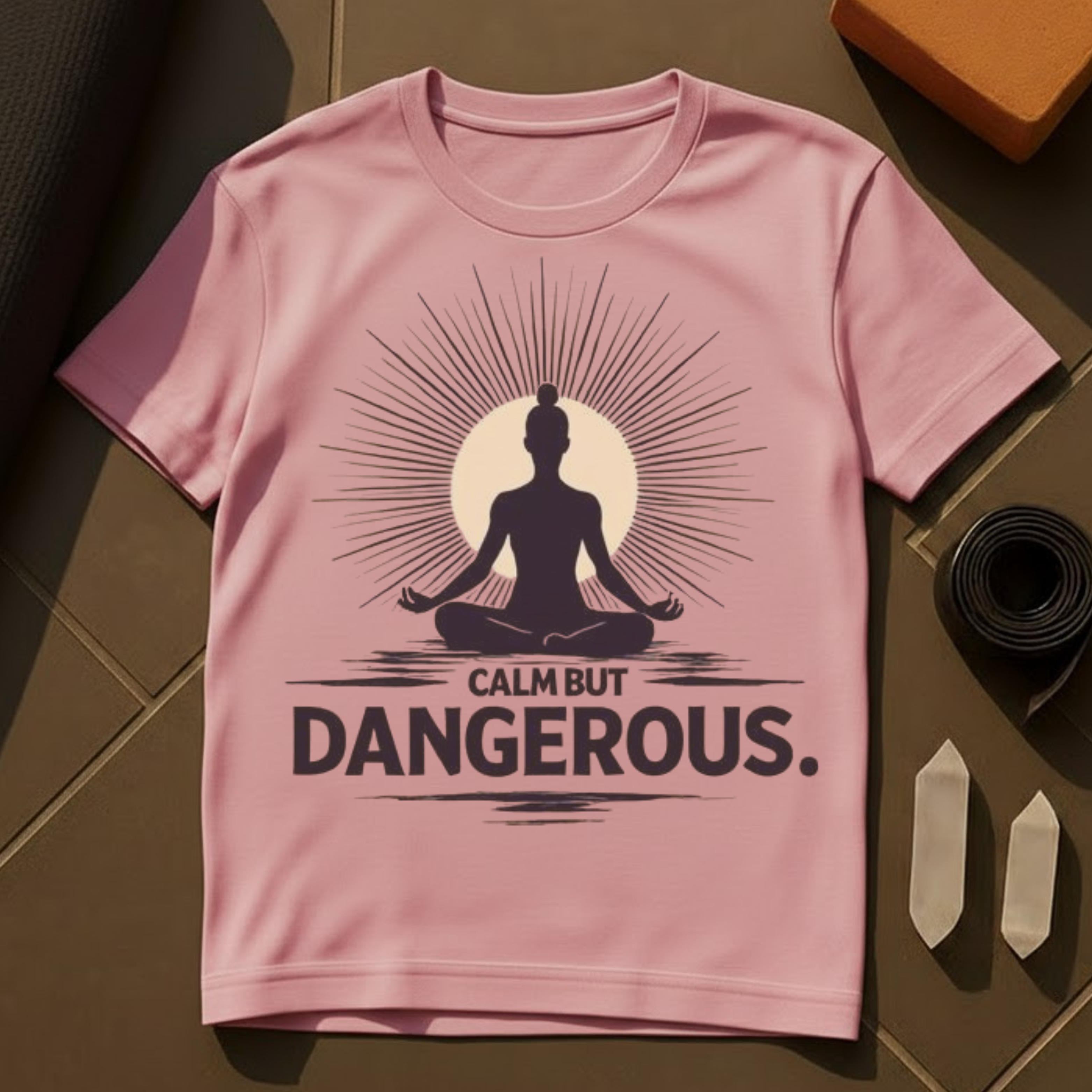 Calm But Dangerous T-Shirt | Quiet Power Mindset Cotton Tee