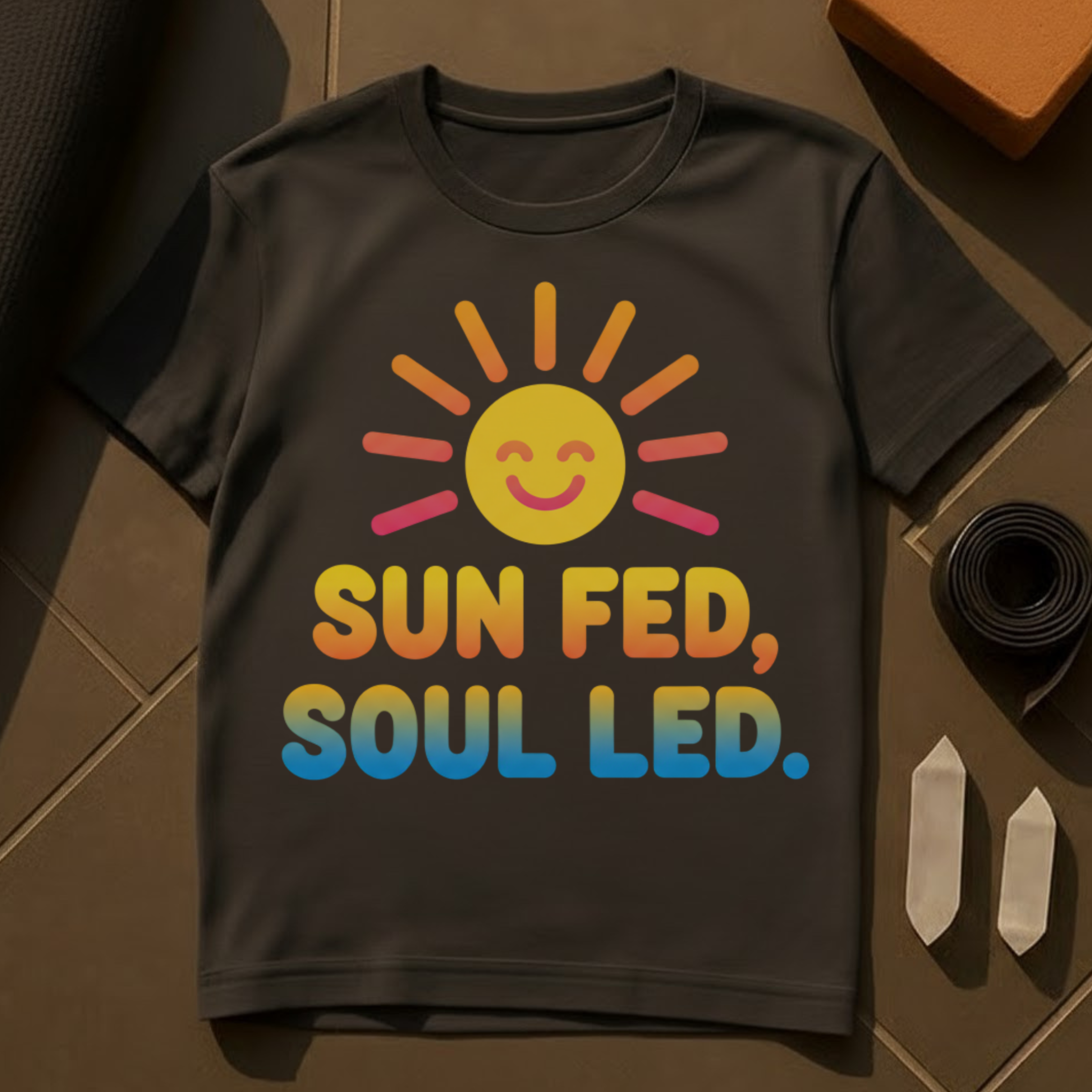 Sun Fed Soul Led T-Shirt | Mindful Yoga & Spiritual Cotton Tee