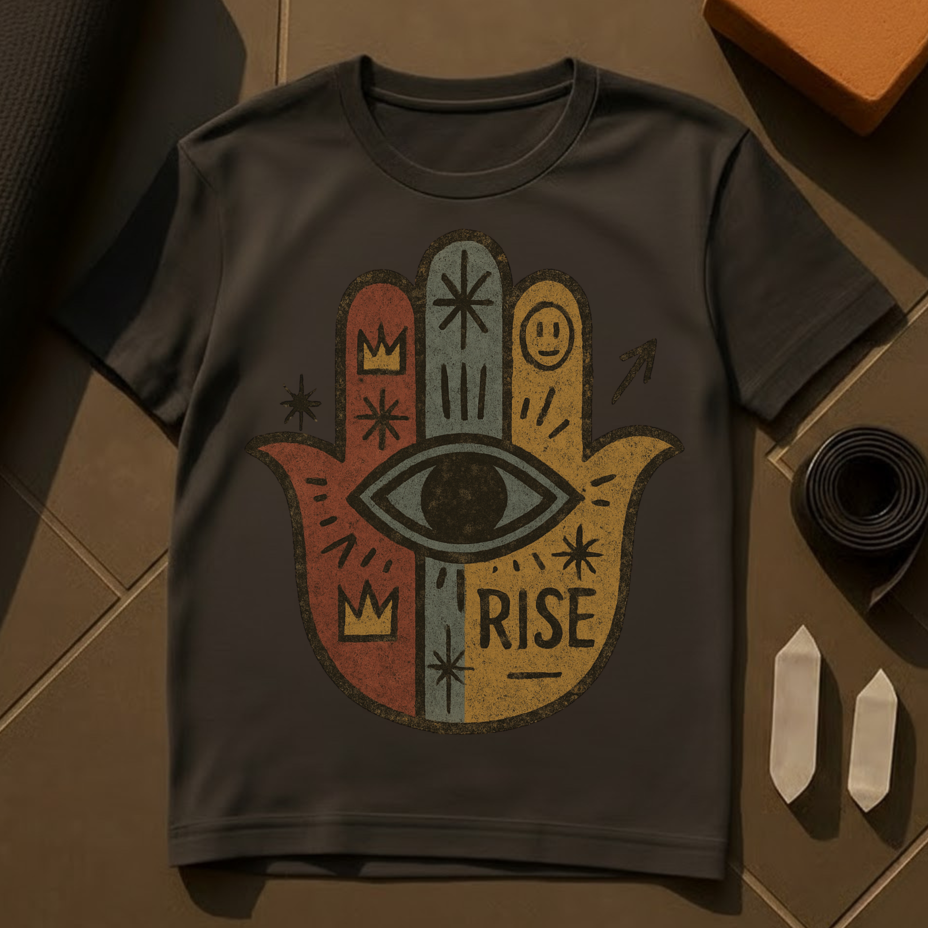 Rise Hamsa T-Shirt | Protection & Spiritual Ascension Cotton Tee
