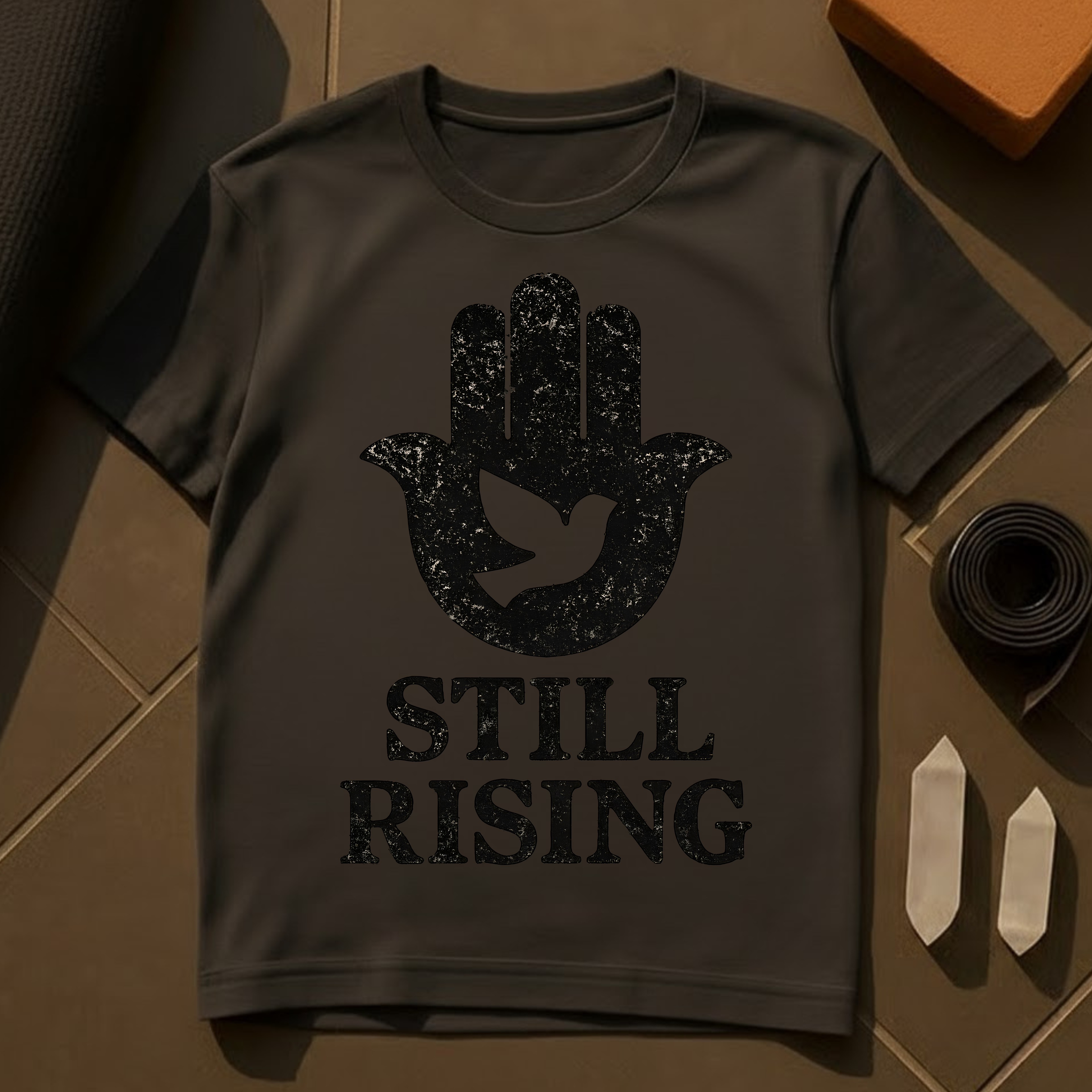 Still Rising Hamsa T-Shirt | Protection & Resilience Spiritual Cotton Tee