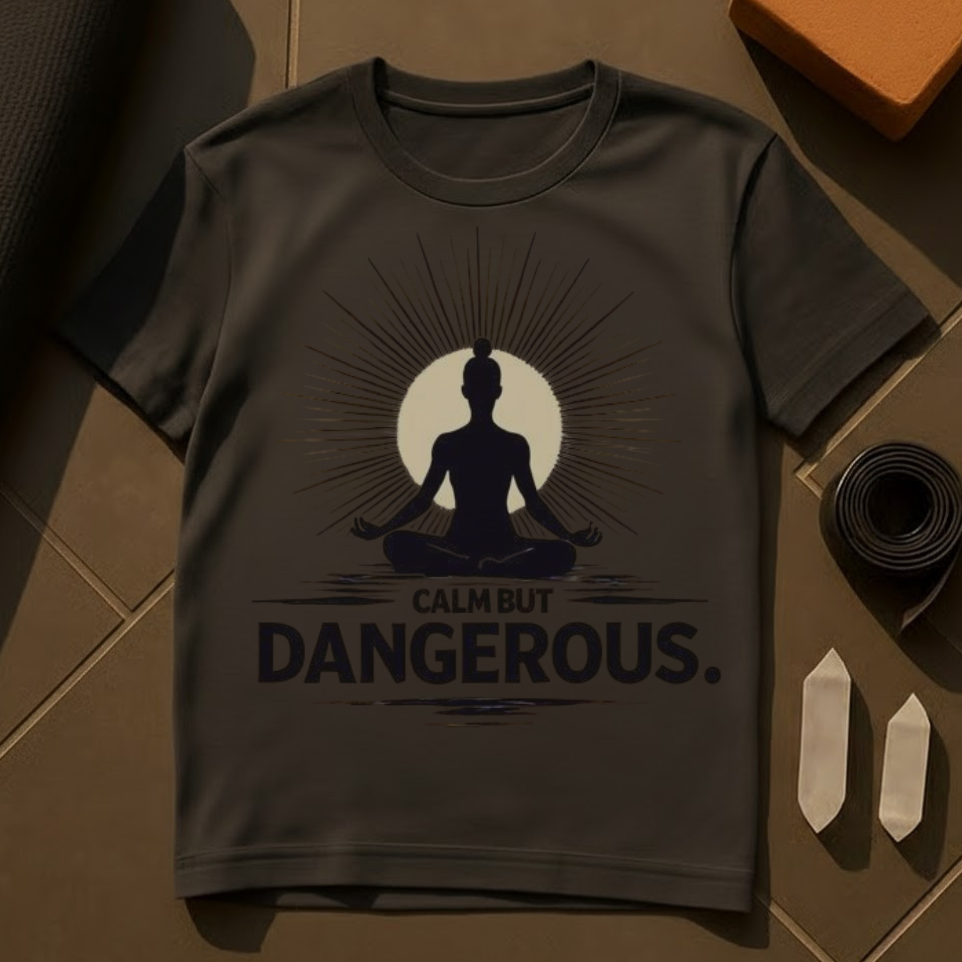 Calm But Dangerous T-Shirt | Quiet Power Mindset Cotton Tee