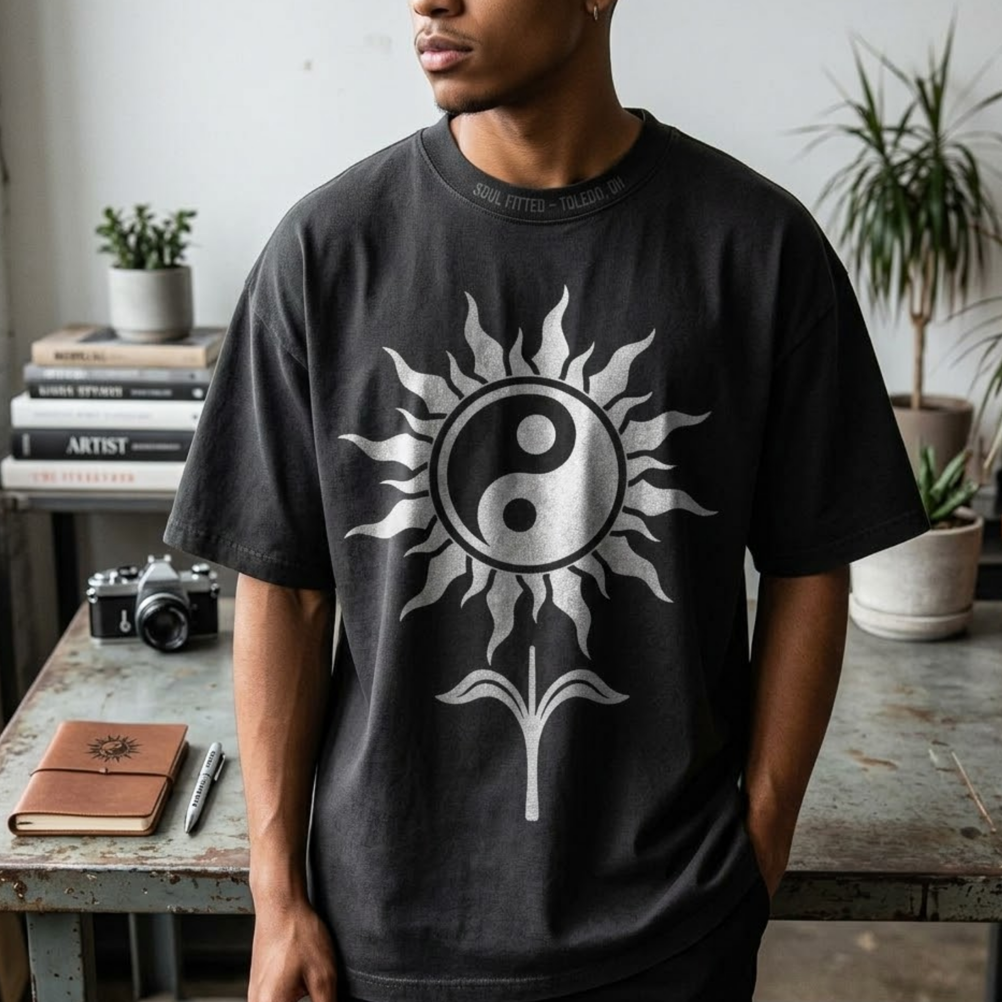 Yin Yang Flower T-Shirt — Soul Fitted Streetwear