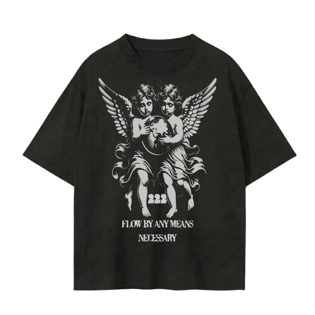 222 Angel Guardian Flow By Any Means Necessary T-Shirt — Soul Fitted Streetwear