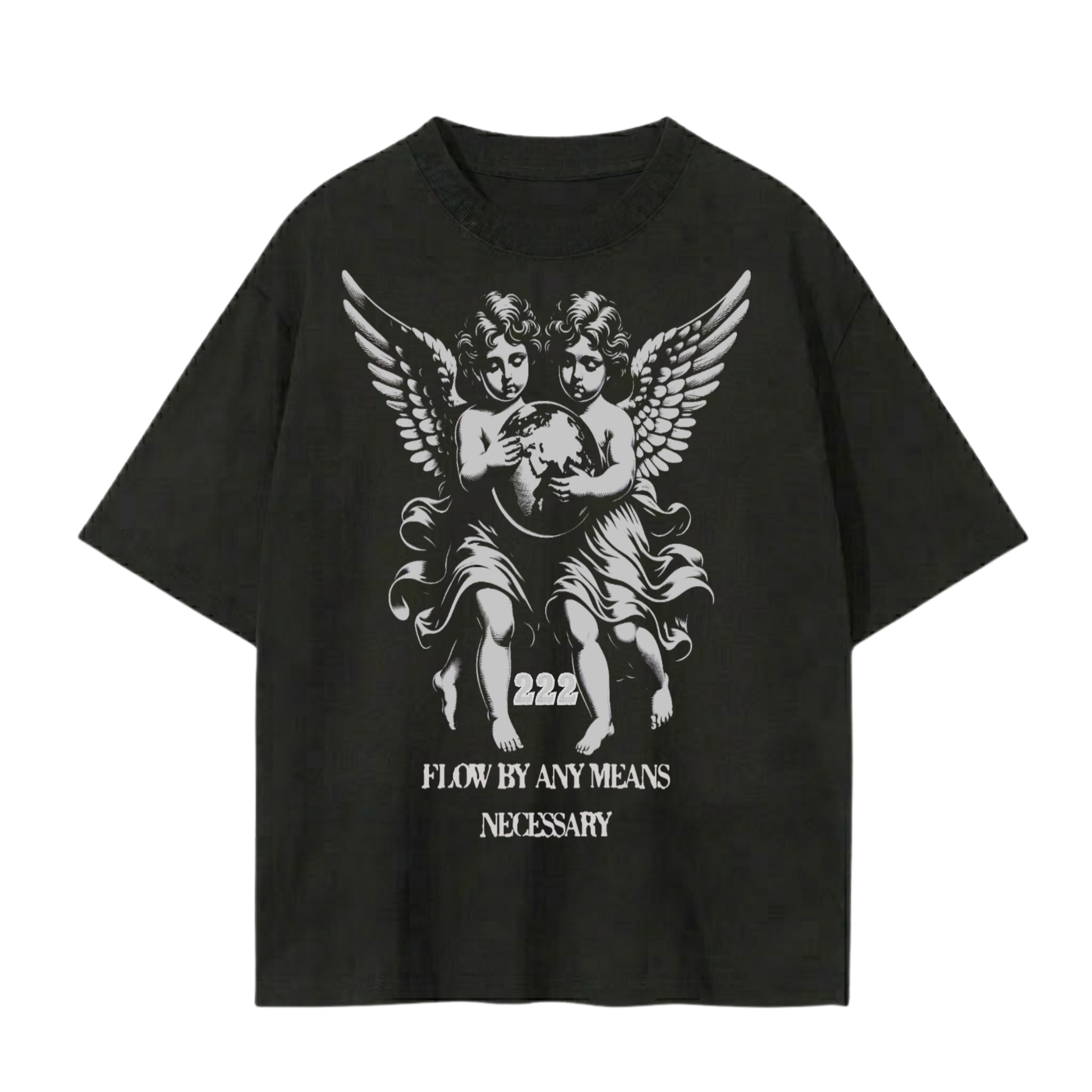 222 Angel Guardian Flow By Any Means Necessary T-Shirt — Soul Fitted Streetwear