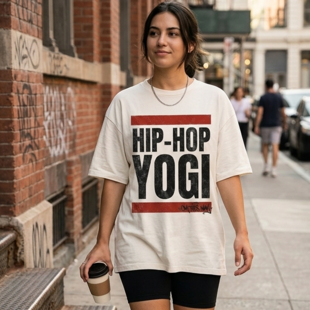 Hip Hop Yogi T-Shirt | Soul Fitted Brands  |Urban Mindfulness Streetwear | Black Words