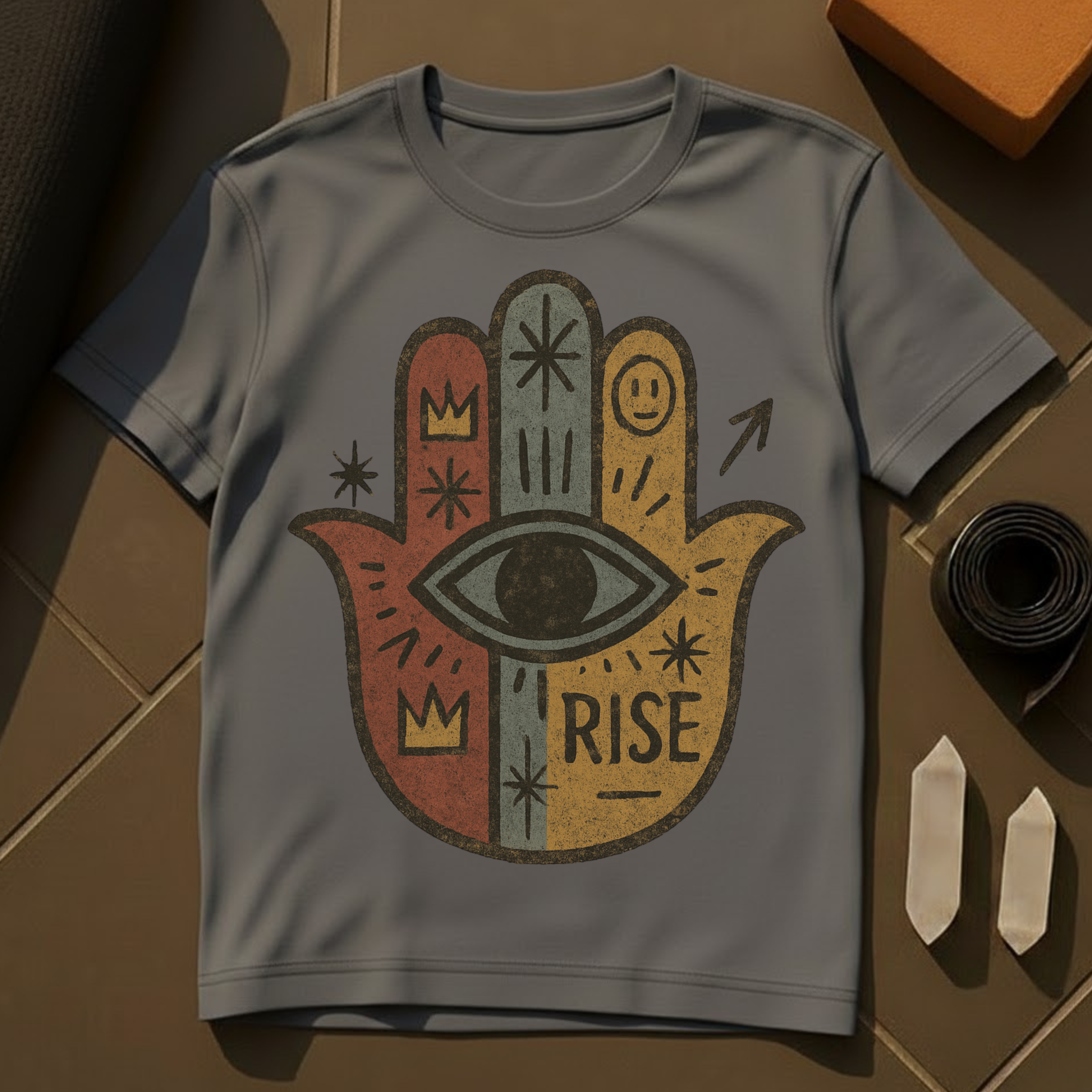 Rise Hamsa T-Shirt | Protection & Spiritual Ascension Cotton Tee