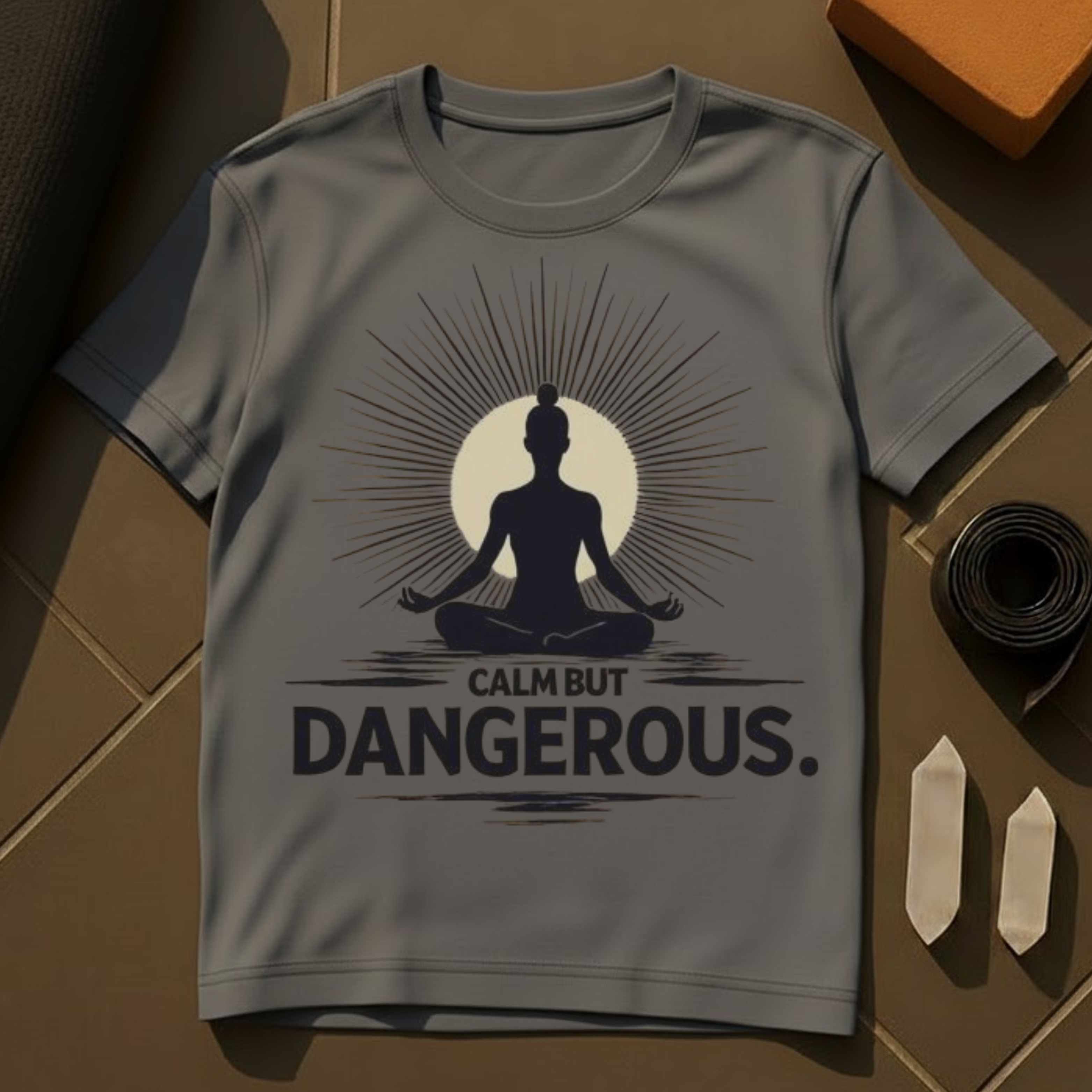 Calm But Dangerous T-Shirt | Quiet Power Mindset Cotton Tee