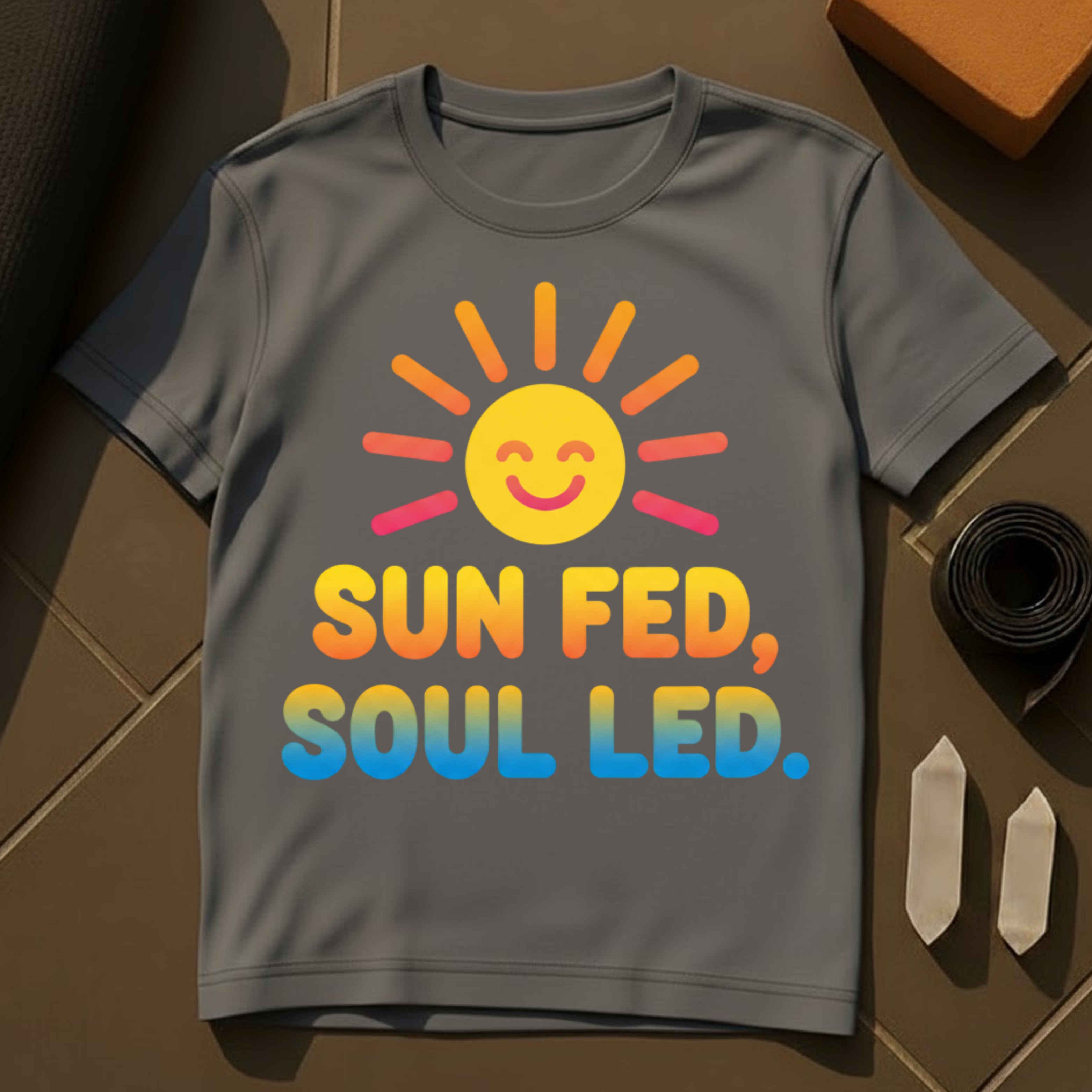 Sun Fed Soul Led T-Shirt | Mindful Yoga & Spiritual Cotton Tee