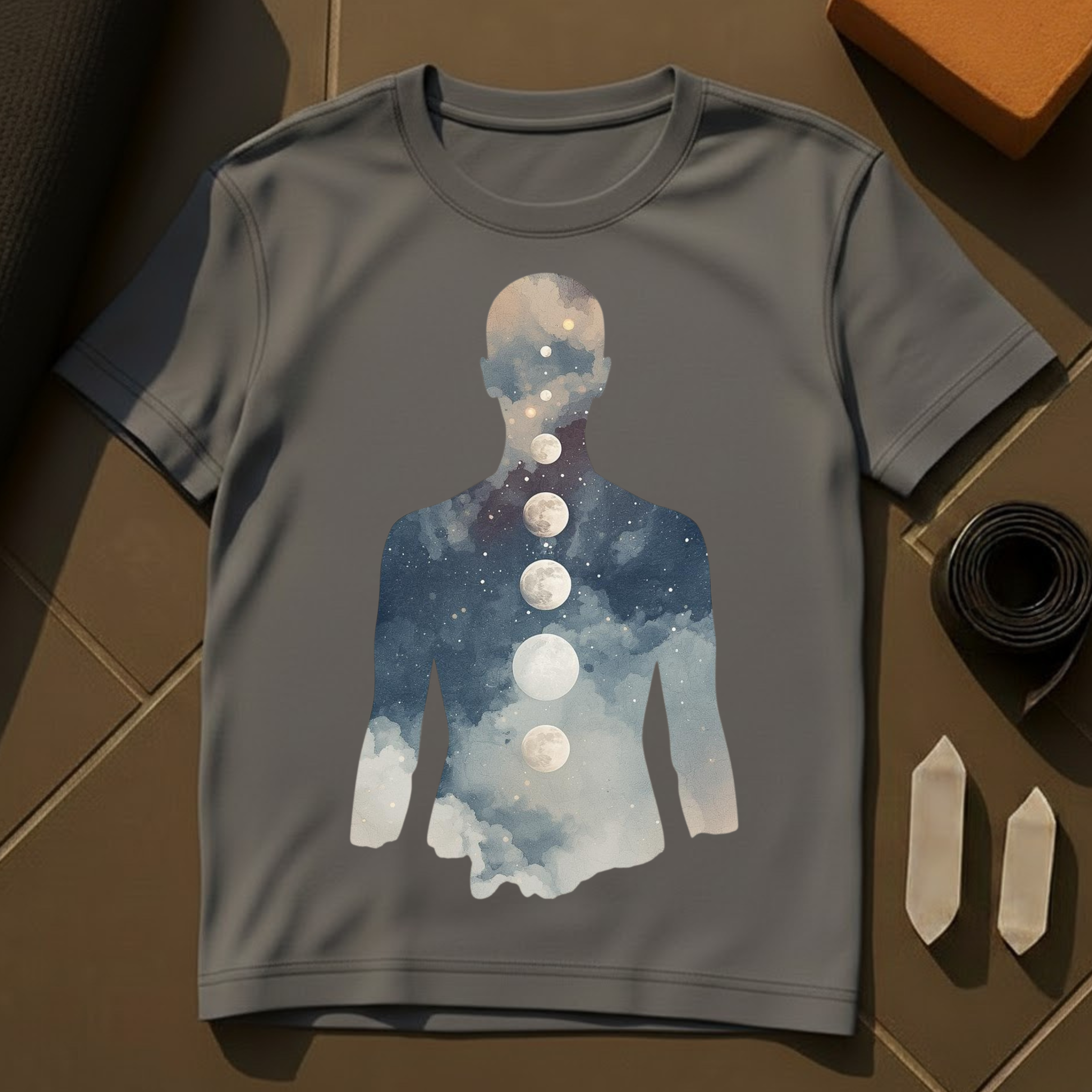 The Moon Is Part of Me T-Shirt | Celestial Yoga & Meditation Cotton Tee