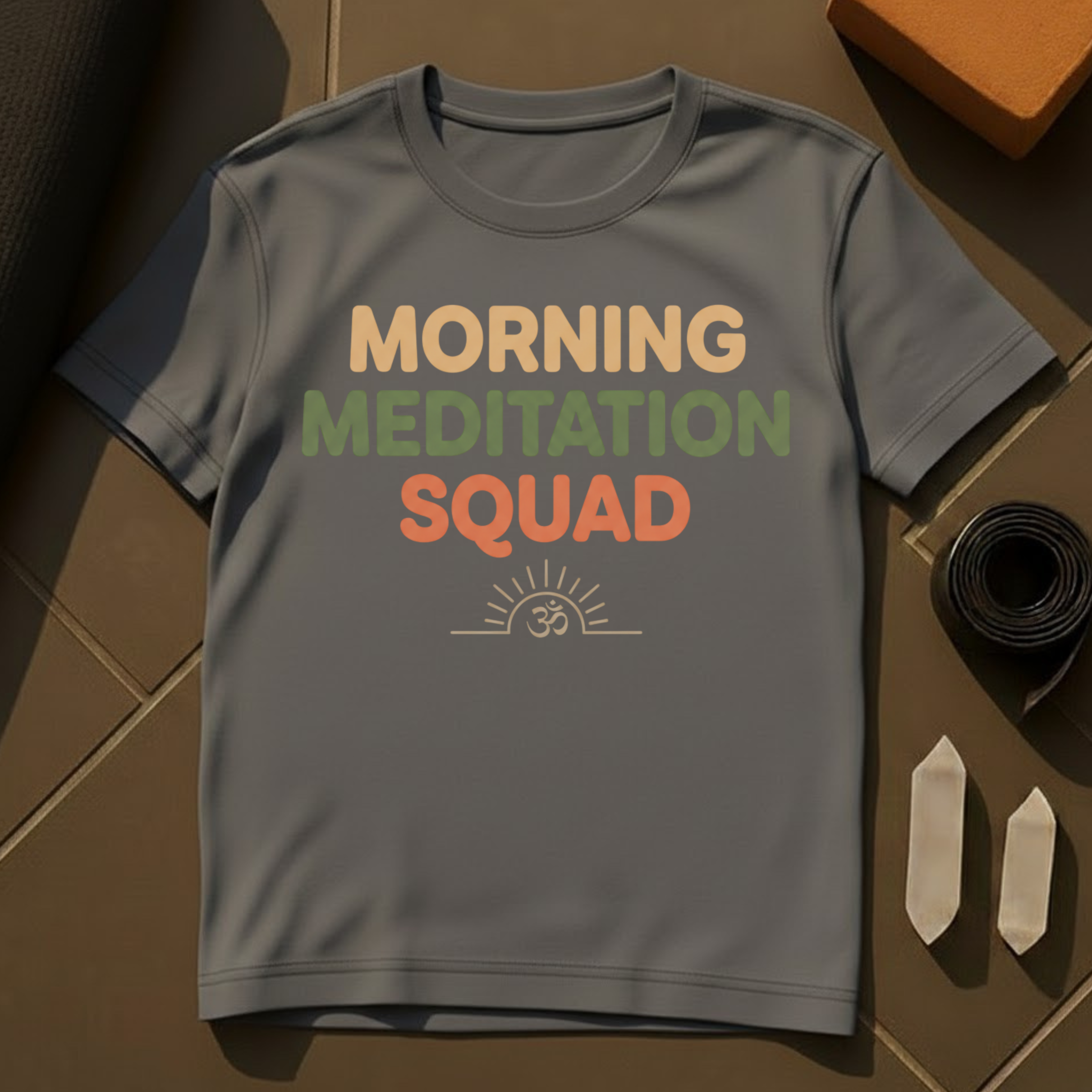 Morning Meditation Squad T-Shirt | Sunrise Yoga Cotton Tee