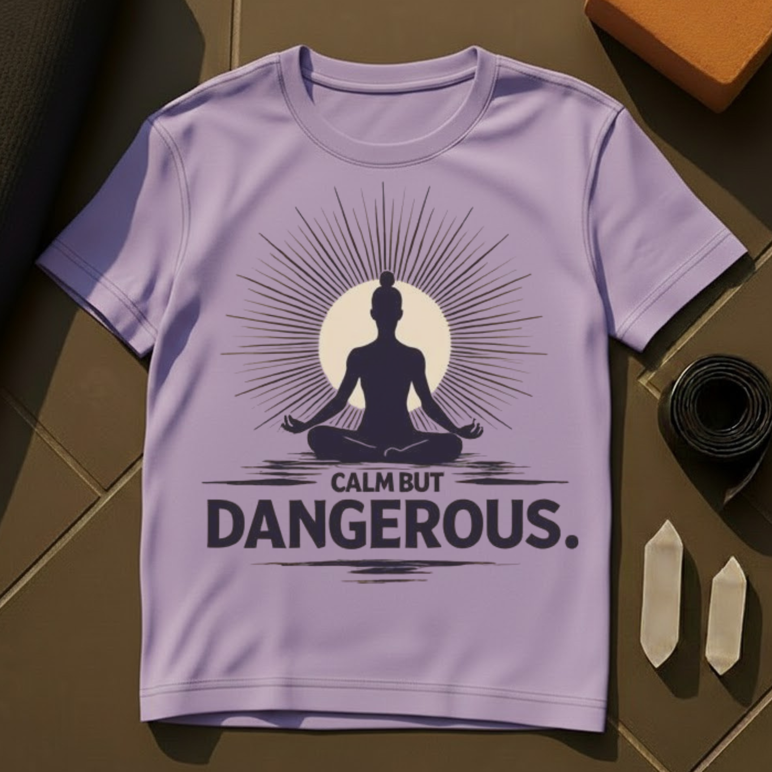 Calm But Dangerous T-Shirt | Quiet Power Mindset Cotton Tee
