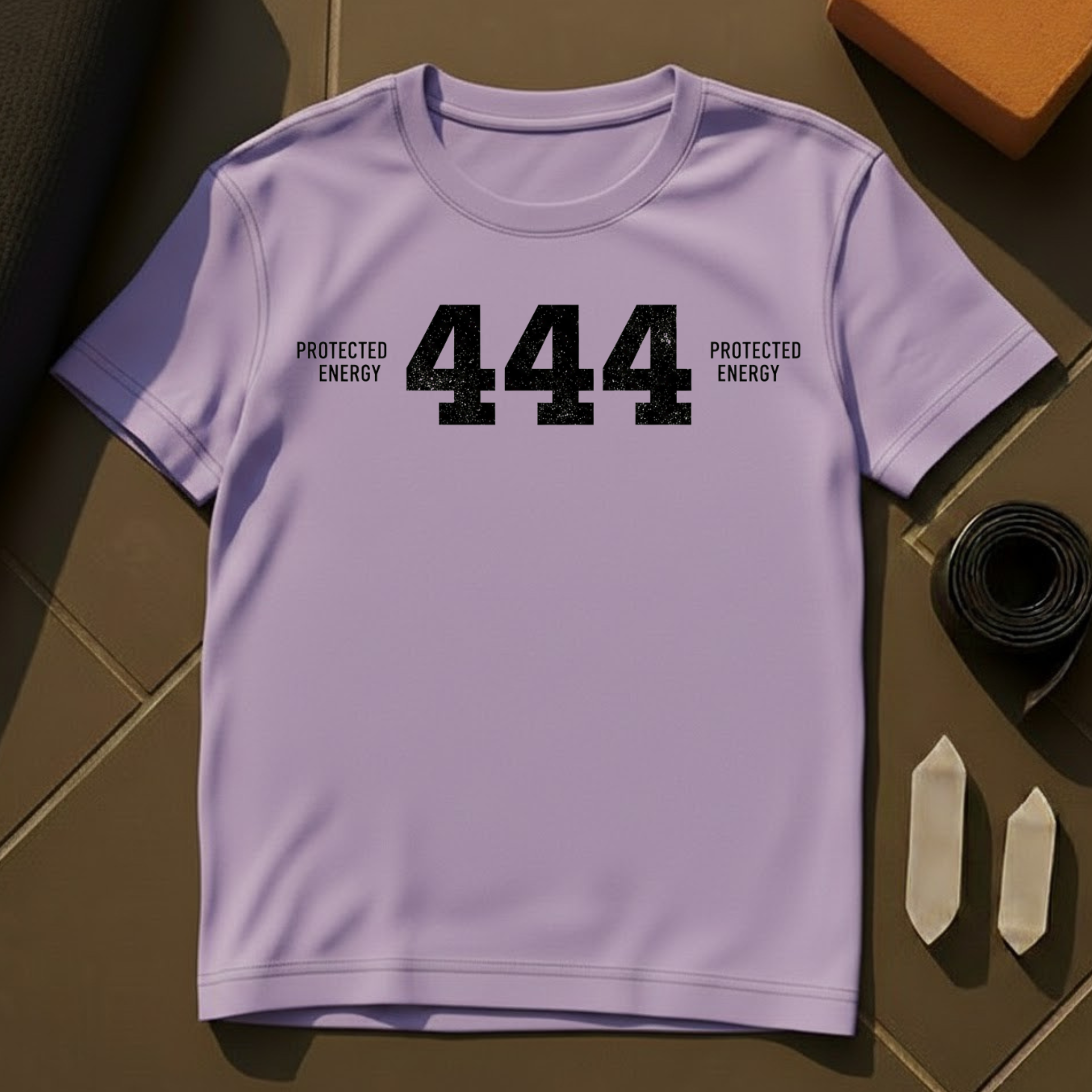 444 Protected Energy T-Shirt | Angel Number Spiritual Alignment Cotton Tee