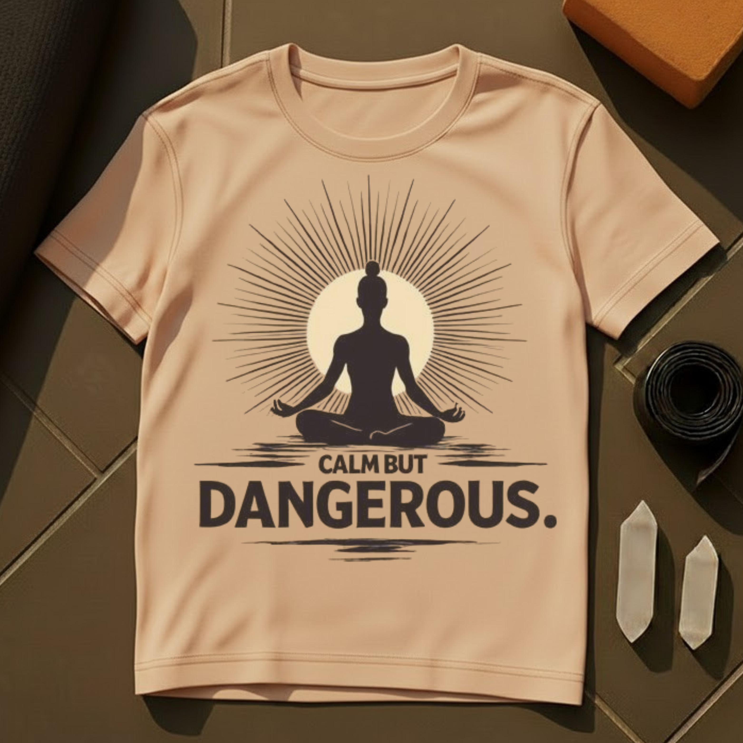 Calm But Dangerous T-Shirt | Quiet Power Mindset Cotton Tee