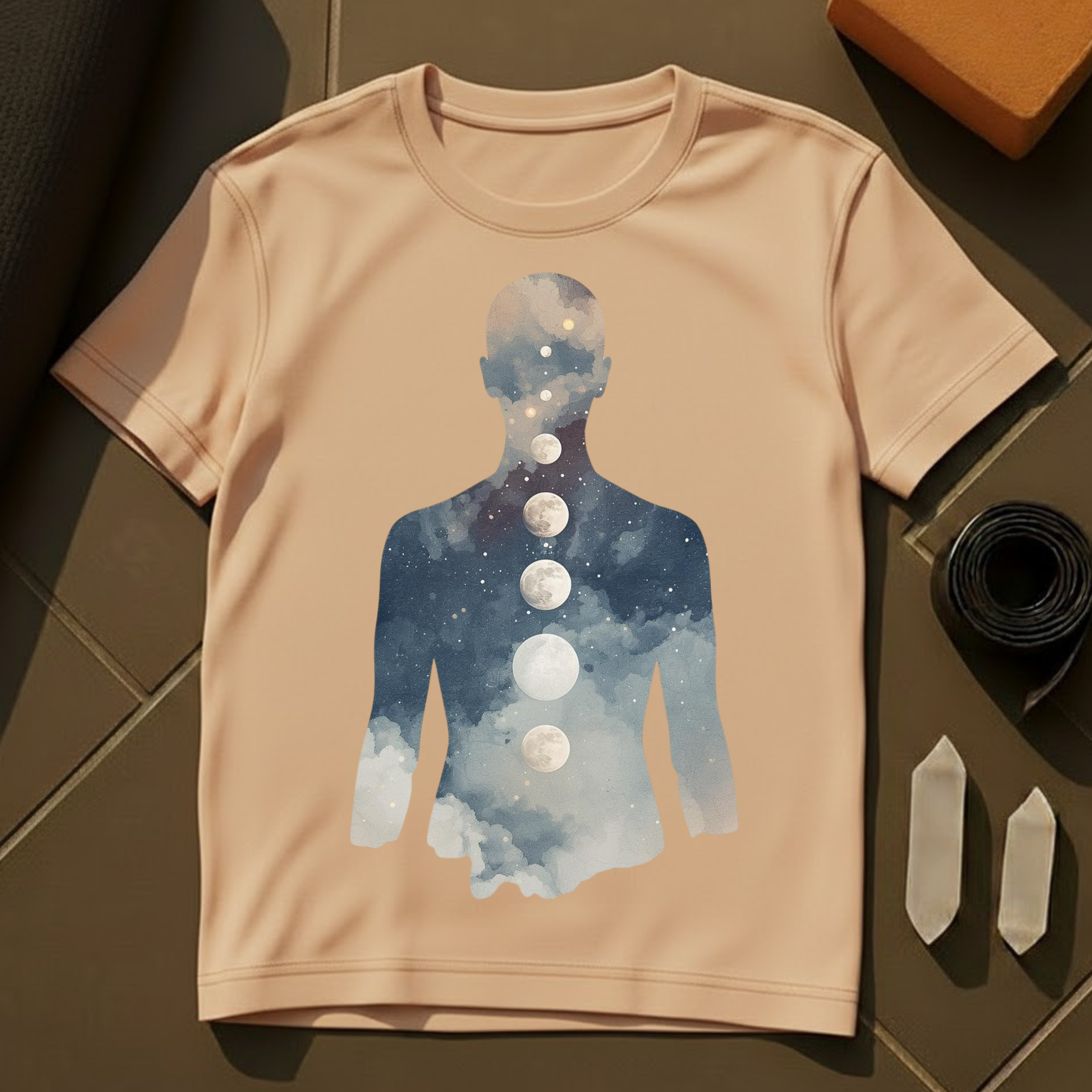 The Moon Is Part of Me T-Shirt | Celestial Yoga & Meditation Cotton Tee