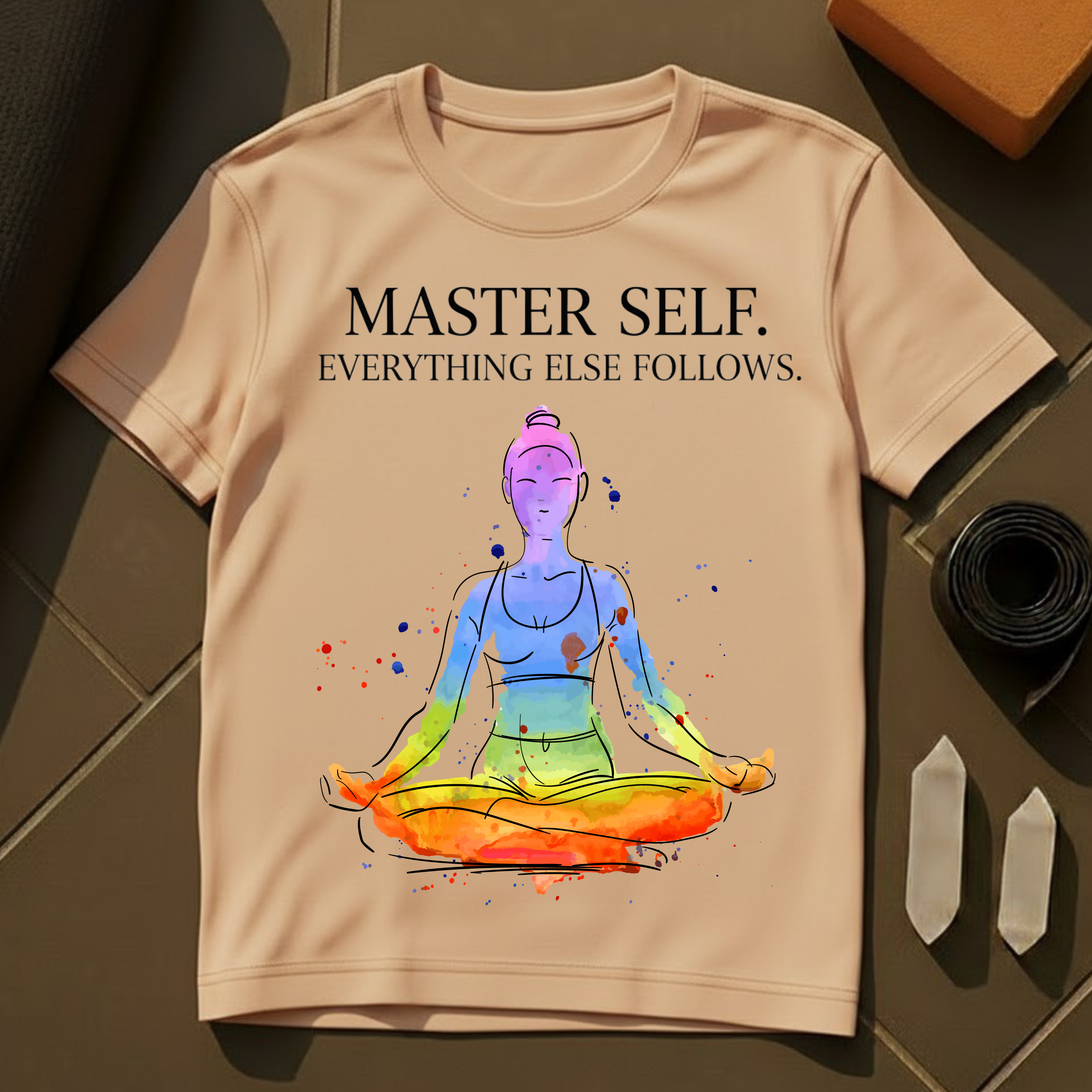 Chakra – Master Self Everything Else Follows T-Shirt | Yoga & Meditation Cotton Tee