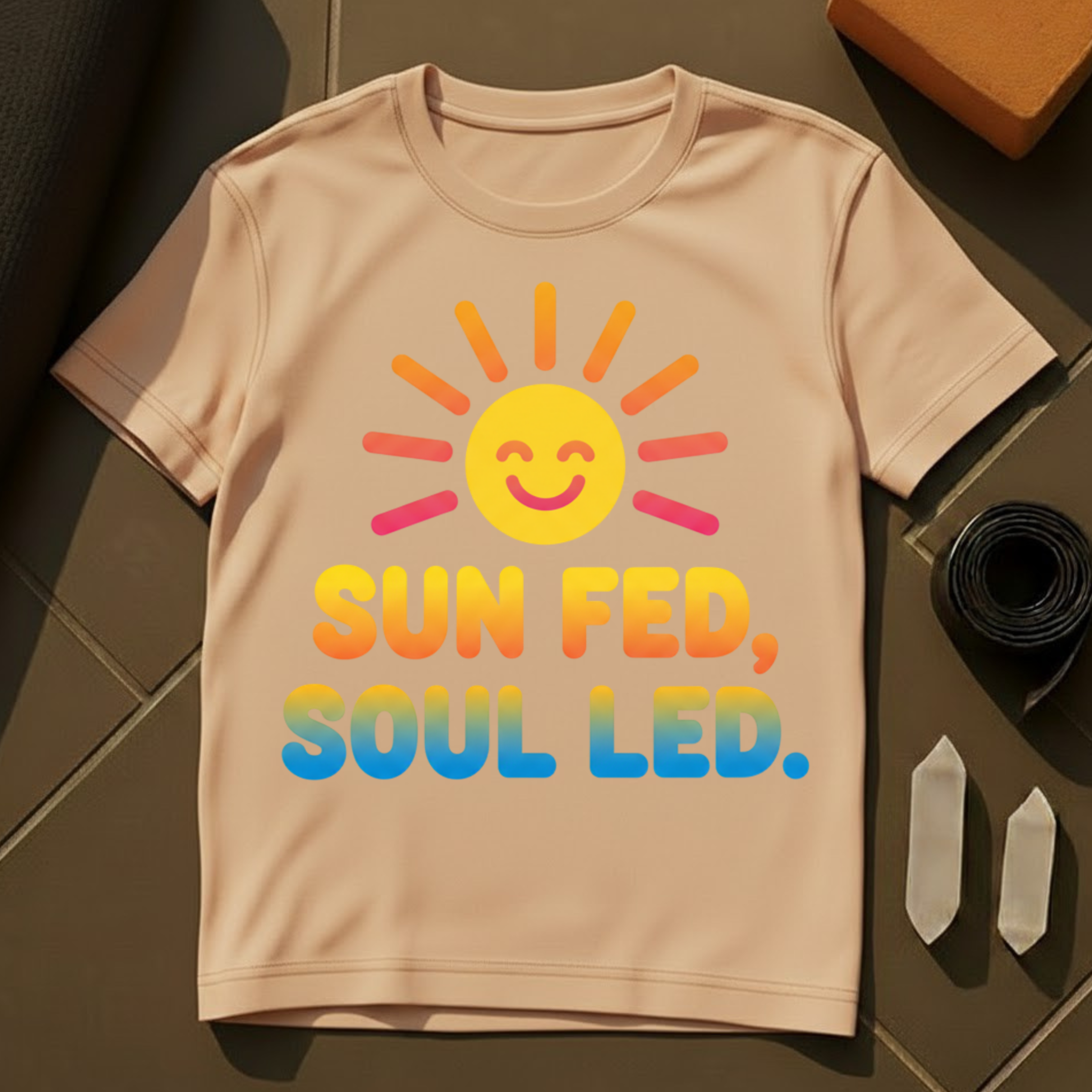 Sun Fed Soul Led T-Shirt | Mindful Yoga & Spiritual Cotton Tee