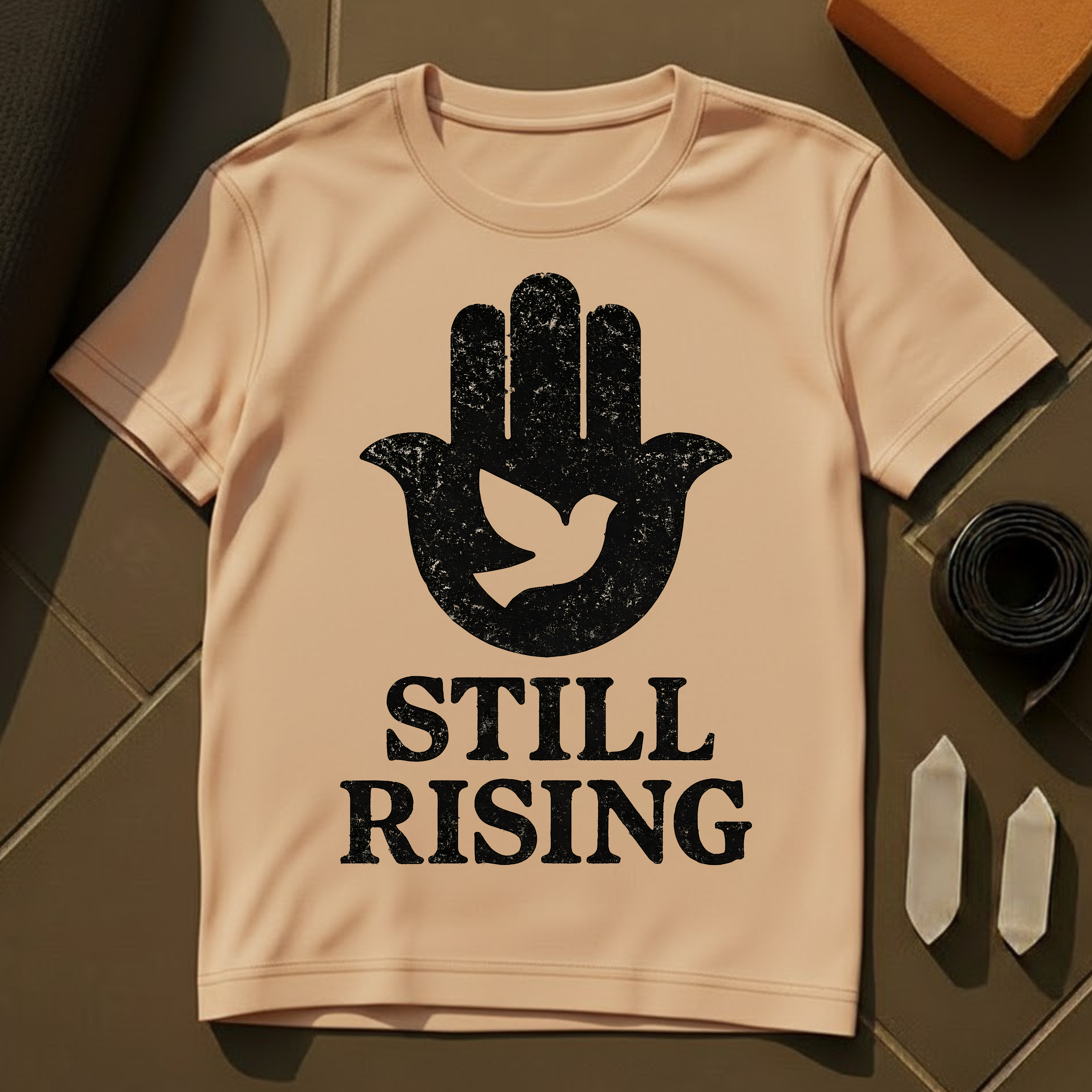 Still Rising Hamsa T-Shirt | Protection & Resilience Spiritual Cotton Tee