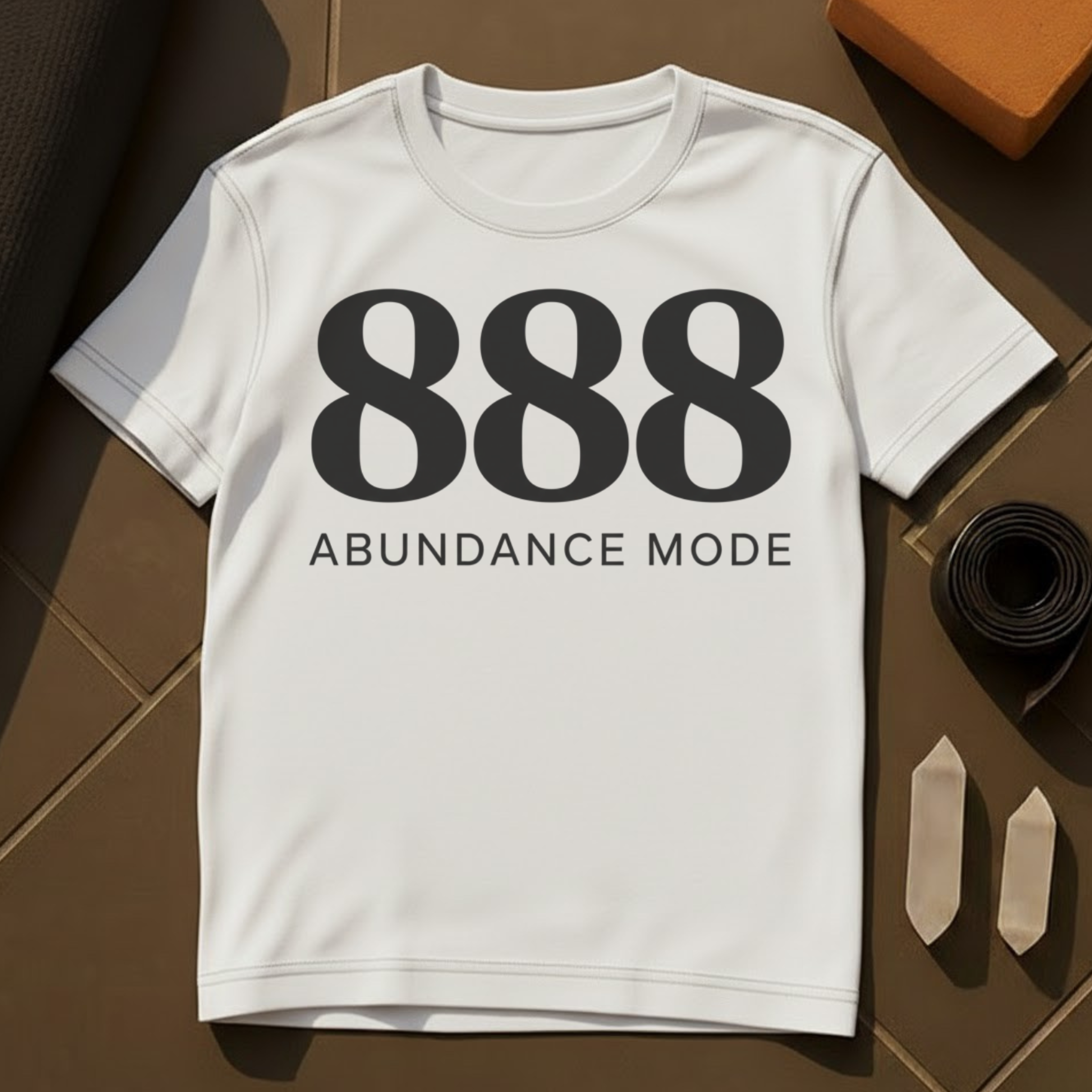 Abundance Mode 888 T-Shirt | Manifestation & Prosperity Mindset Cotton Tee