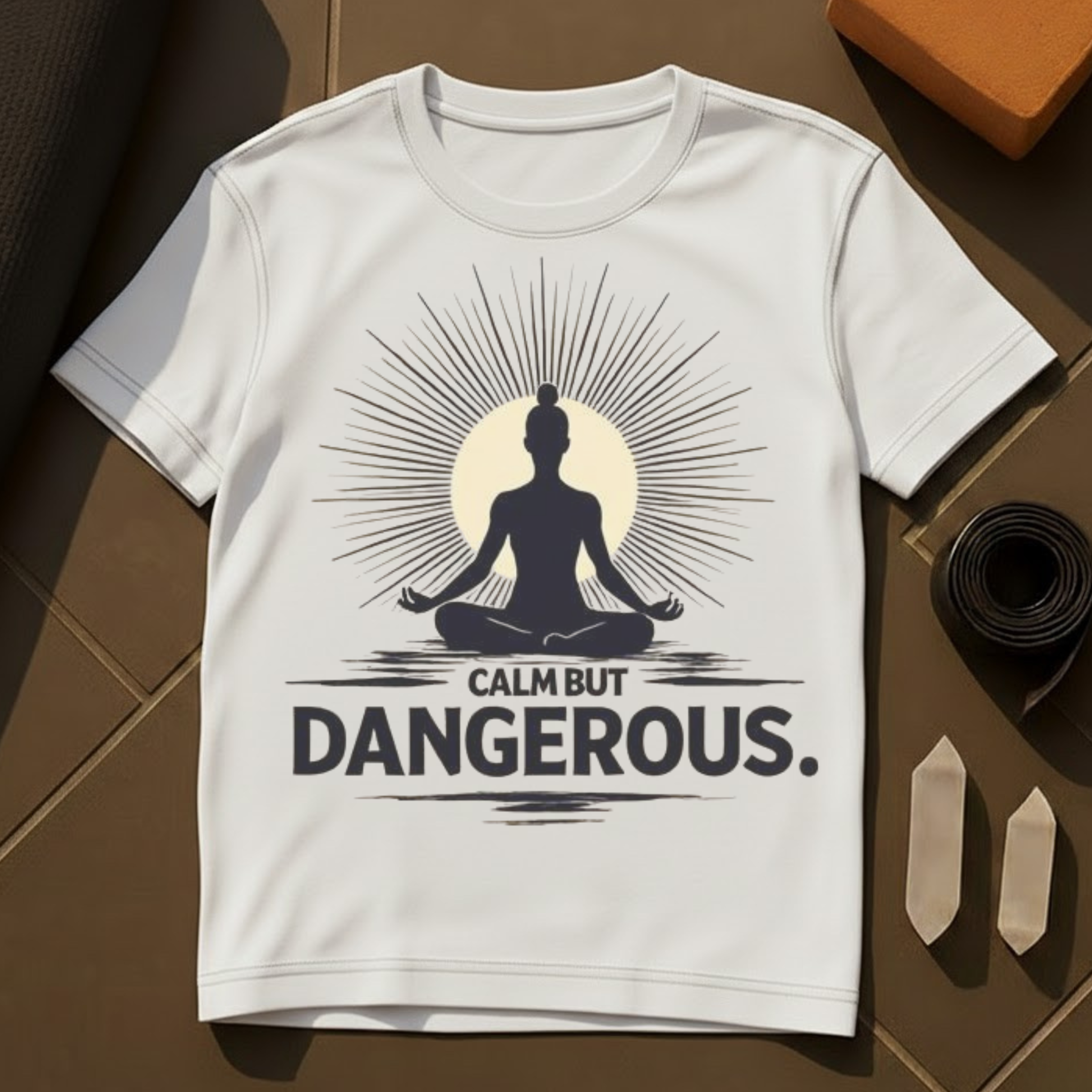 Calm But Dangerous T-Shirt | Quiet Power Mindset Cotton Tee