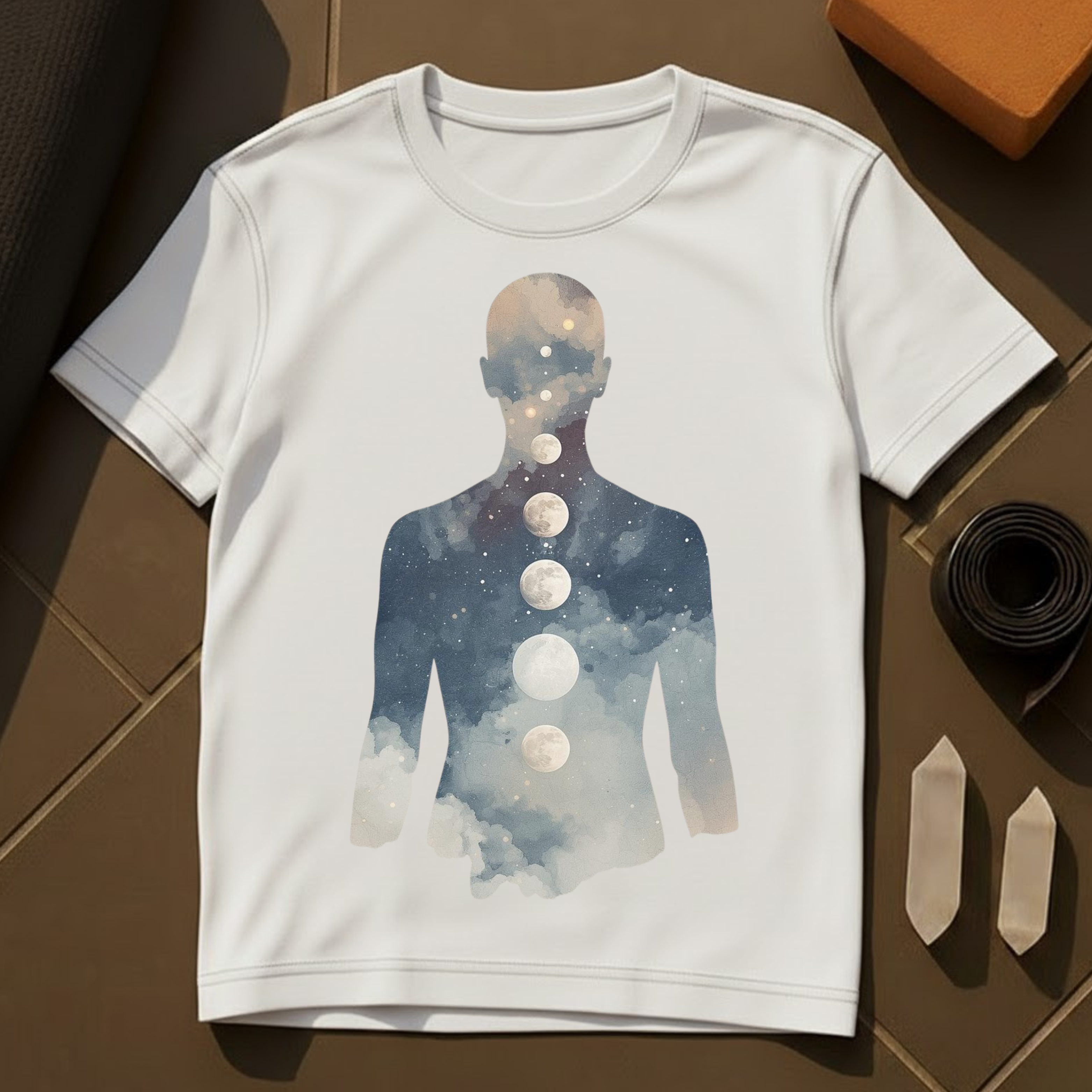 The Moon Is Part of Me T-Shirt | Celestial Yoga & Meditation Cotton Tee