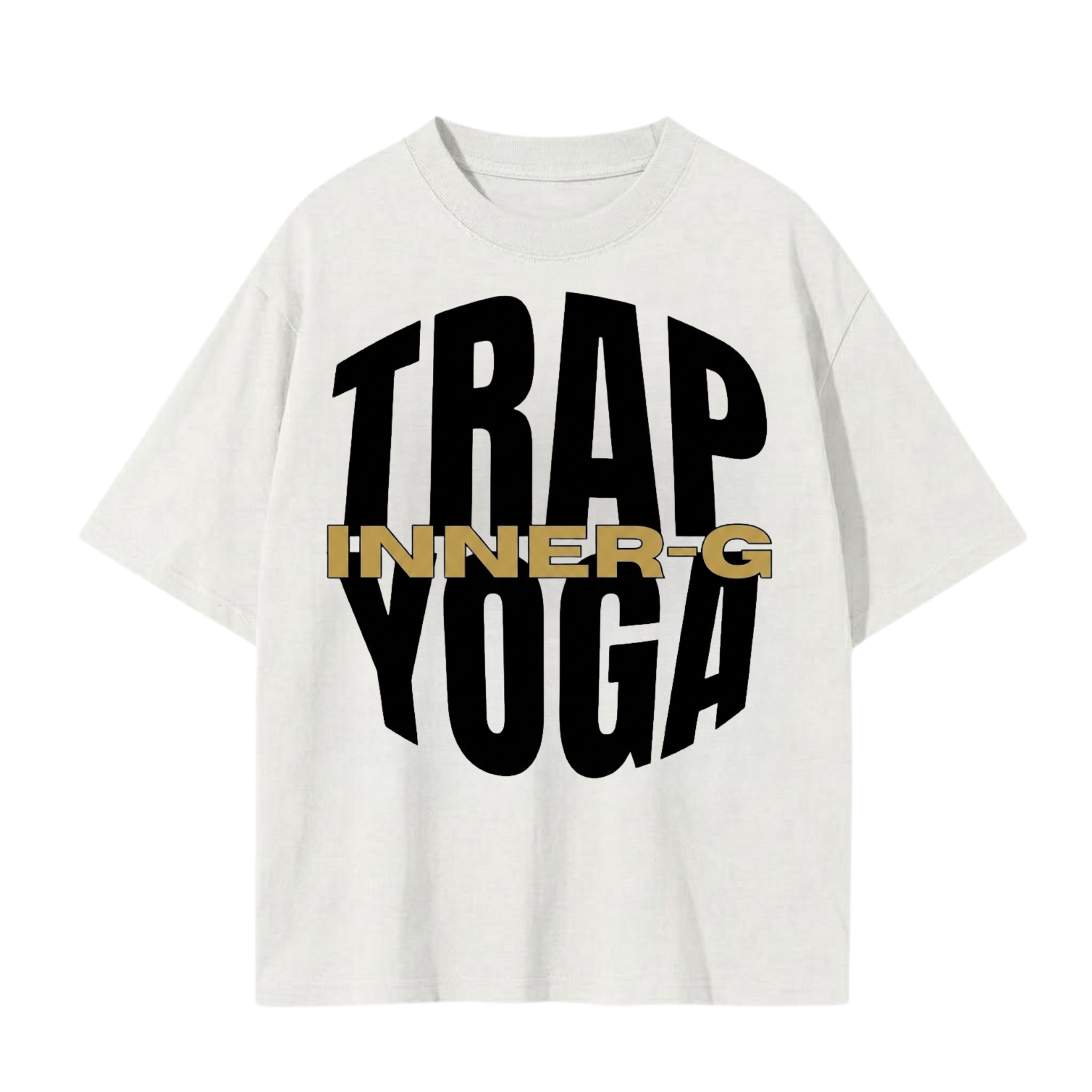 Trap Yoga Inner-G White Tee | Hip Hop Yoga Shirt | Soul Fitted Streetwear