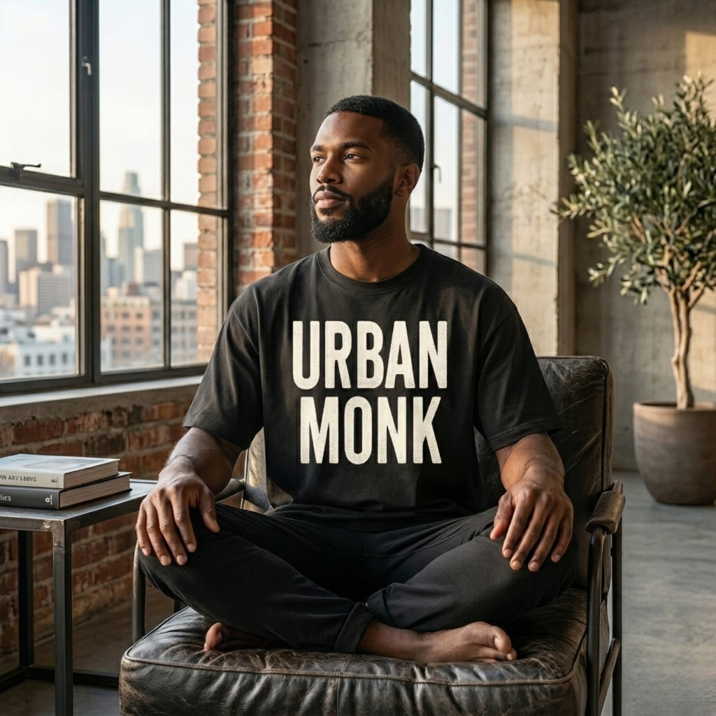 Urban Monk T-Shirt | Spiritual Streetwear Oversized Tee | Soul Fitted