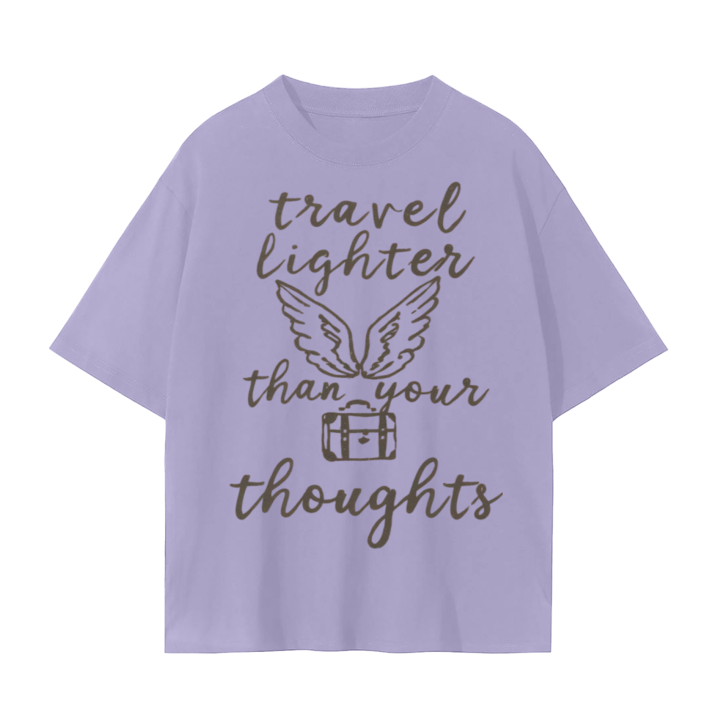 Travel Lighter Than Your Thoughts T-Shirt | Mindfulness Travel Yoga Cotton Tee