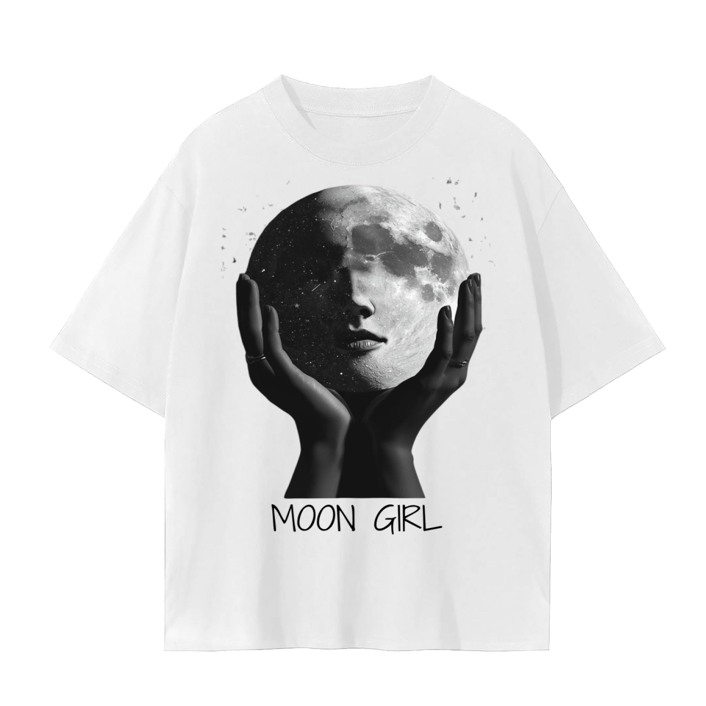 Moon Girl Energy T-Shirt | Celestial Yoga & Meditation Cotton Tee