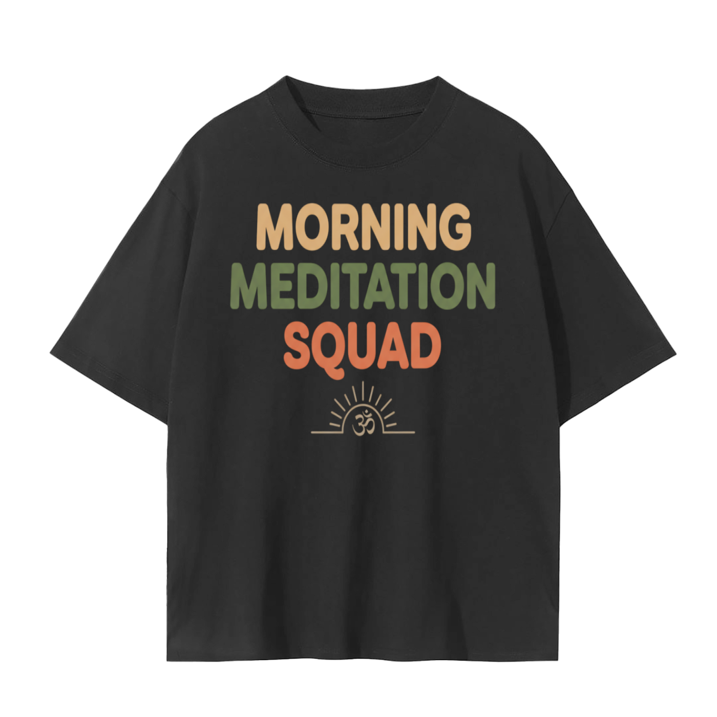 Morning Meditation Squad T-Shirt | Sunrise Yoga Cotton Tee