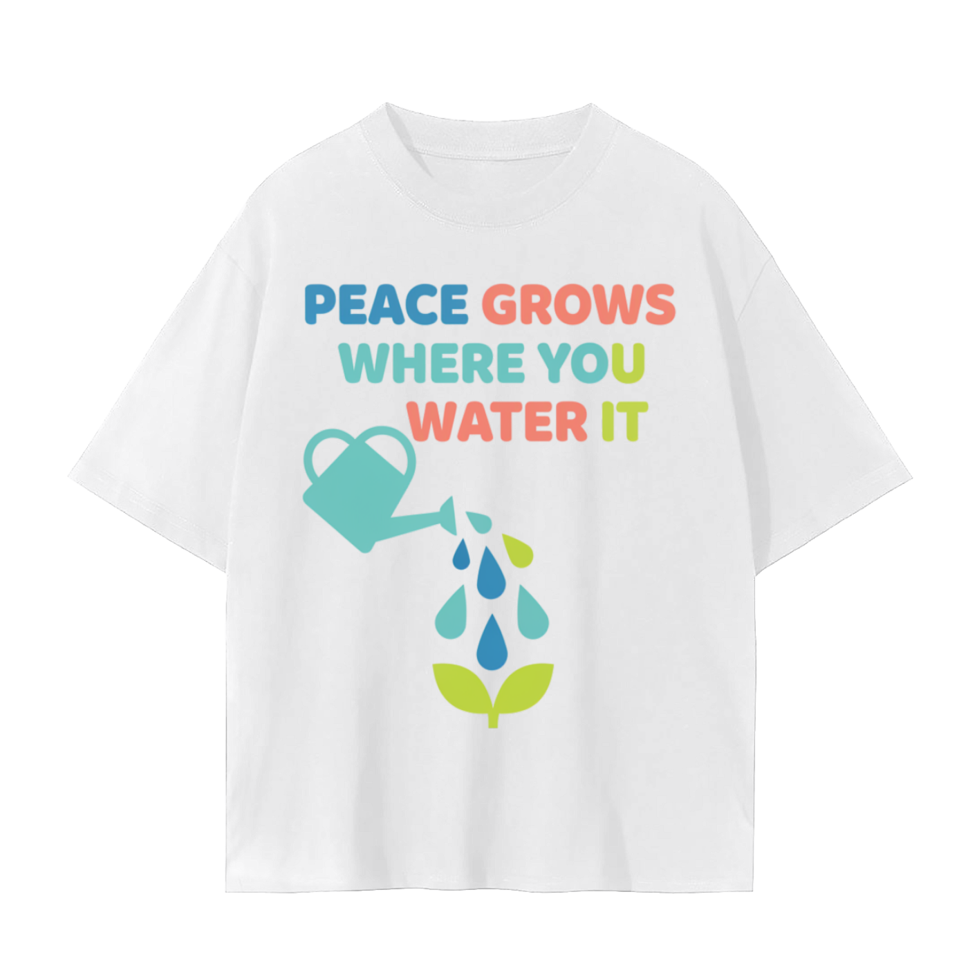 Peace Grows Where You Water It T-Shirt | Mindfulness Yoga Cotton Tee